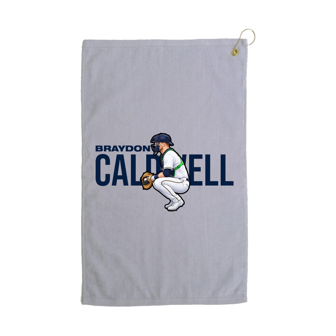 Golf Towel — Player Name in Grey