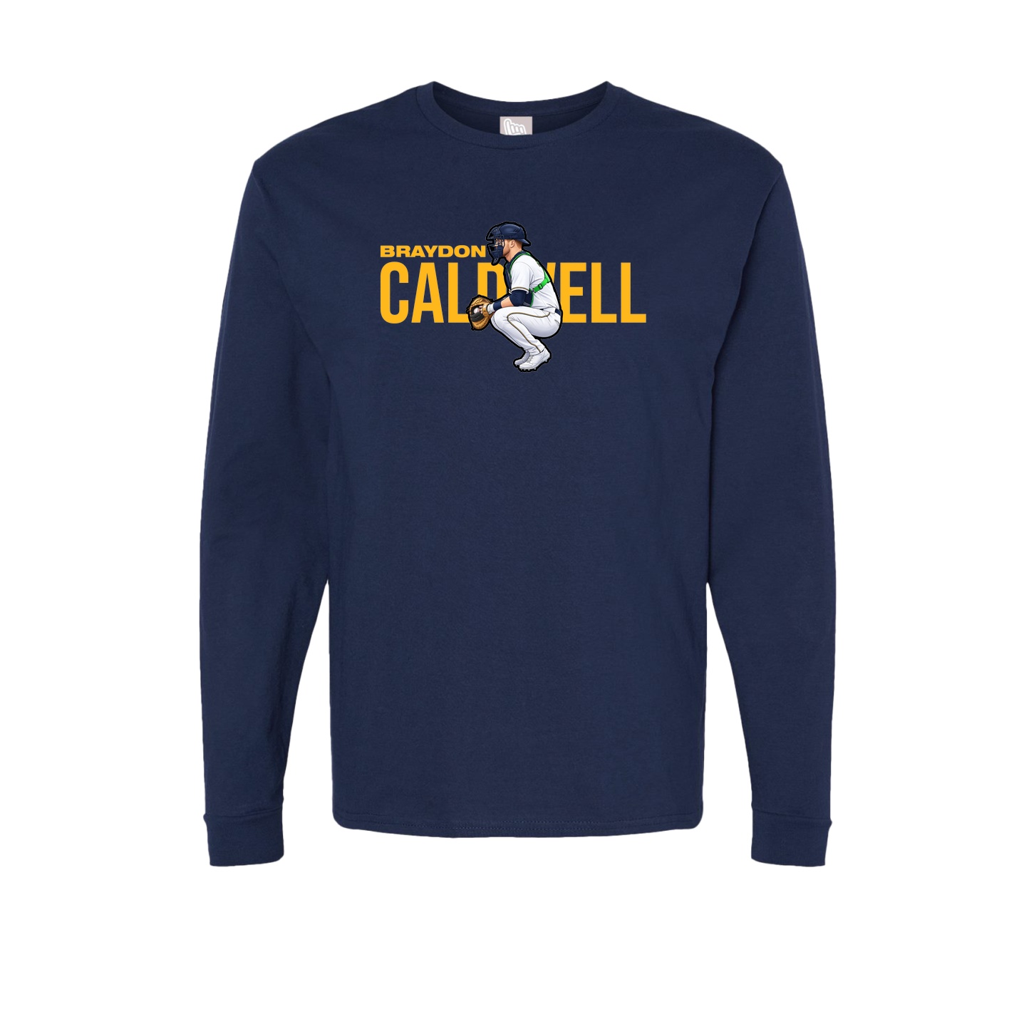 Long Sleeve Tee — Player Name in Navy