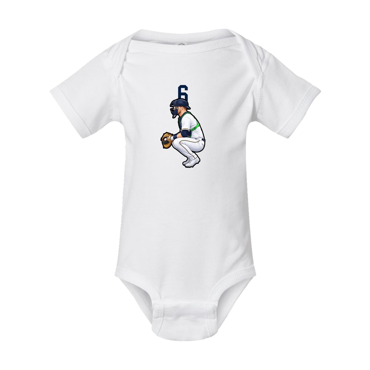 Baby Onesie — Number Top in White