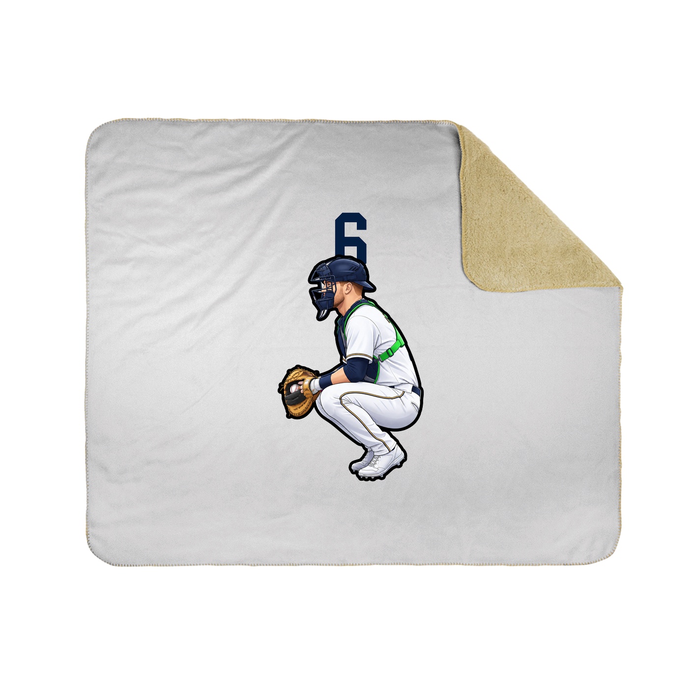 Throw Blanket — Number Top in White
