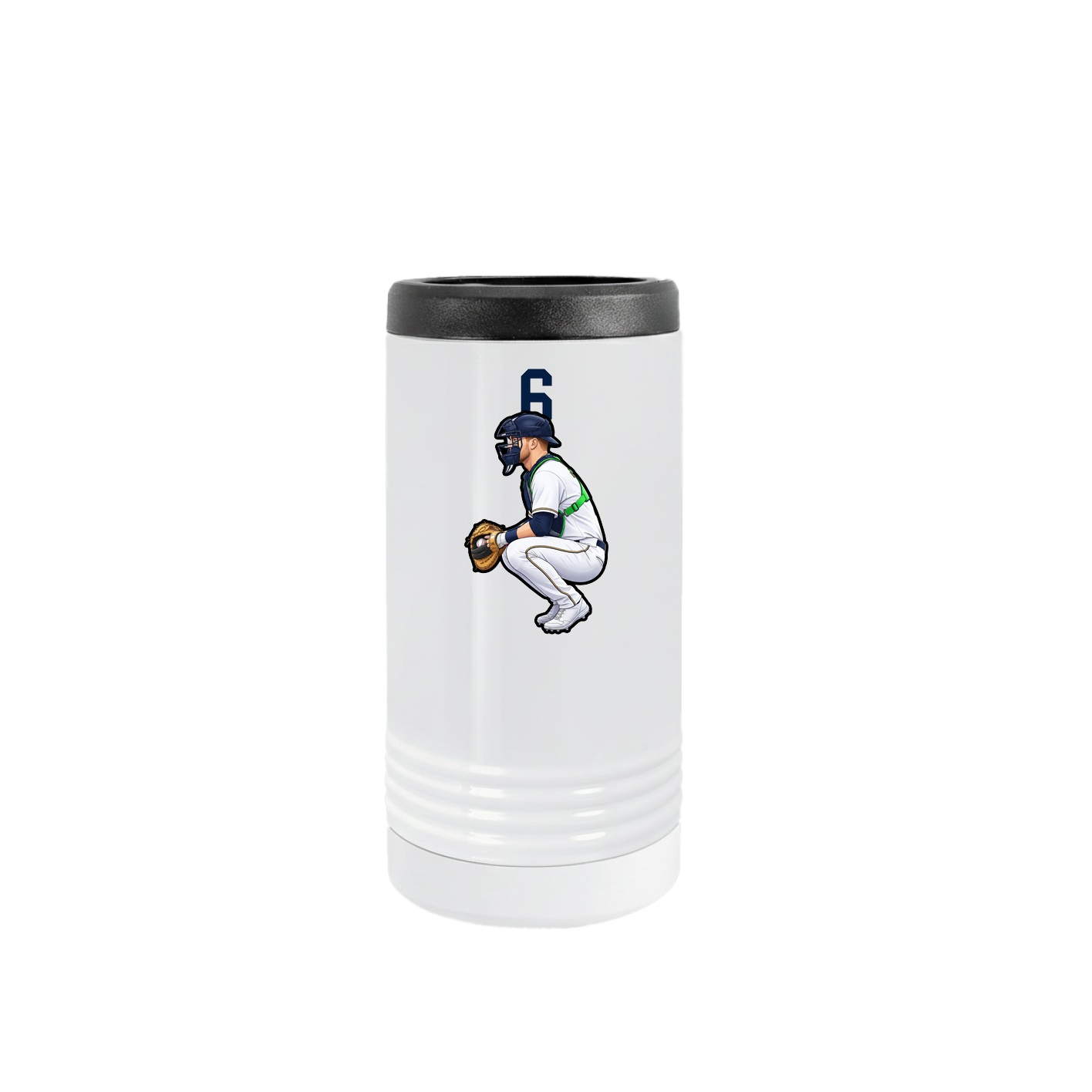 Slim Beverage Holder — Number Top in White