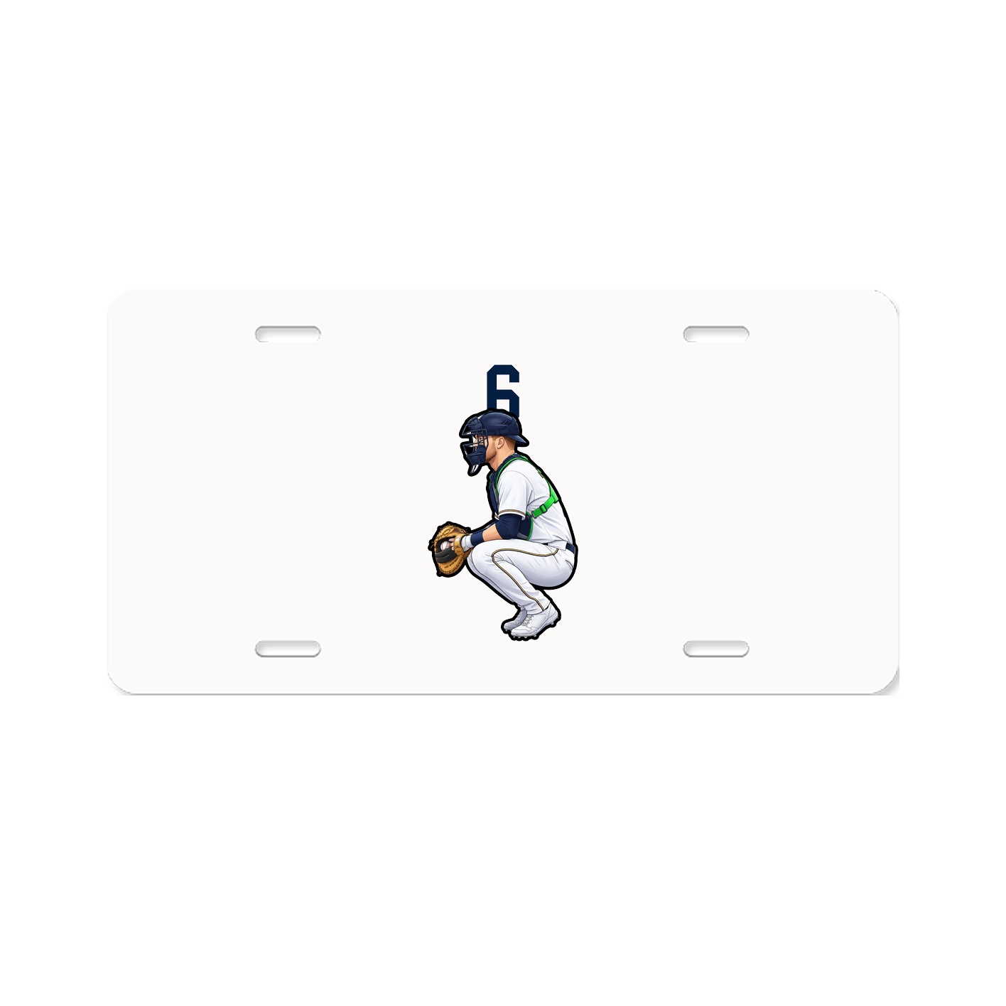 License Plate — Number Top in Classic