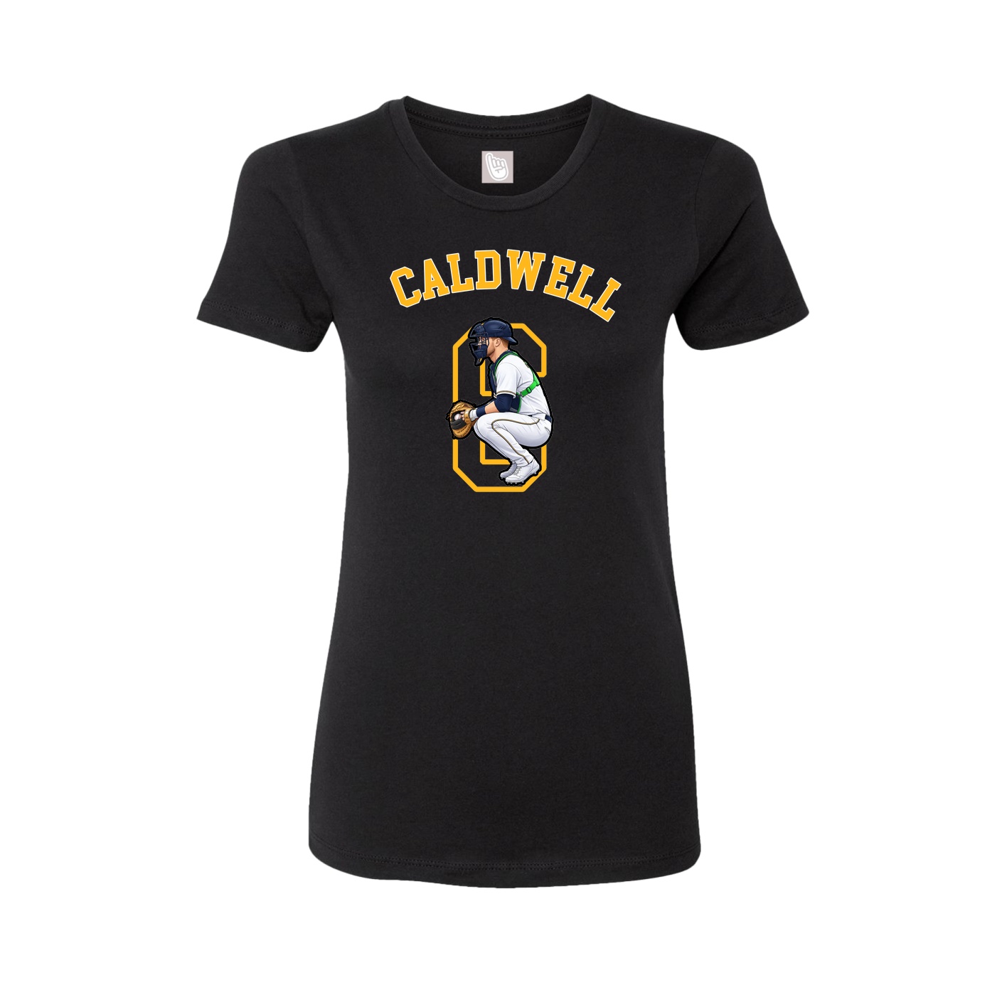 Fitted Women's Tee — Shirsey Arch in Black