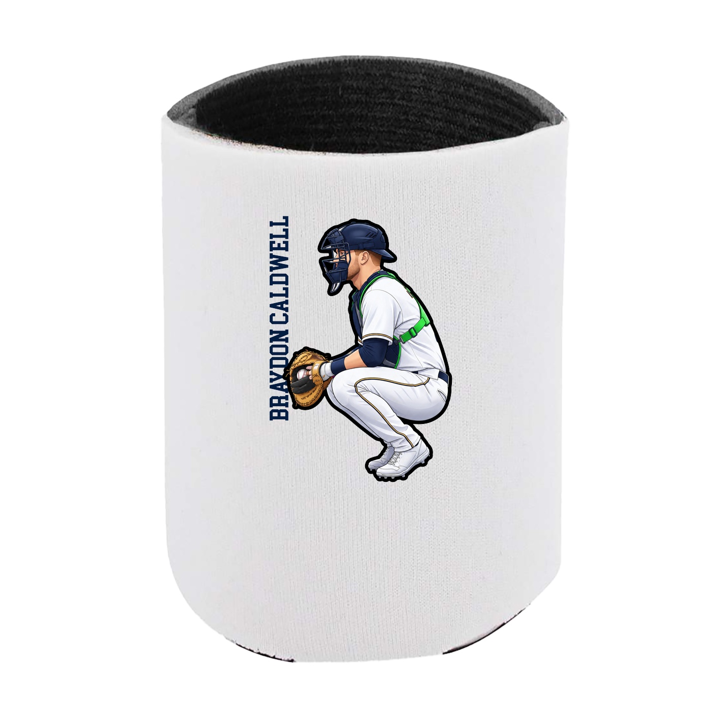 Can Holder — Name Vertical in White