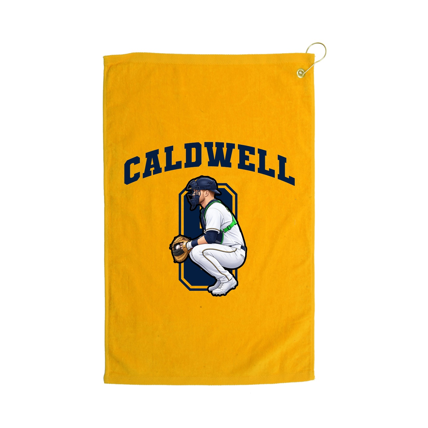 Golf Towel — Number in Gold