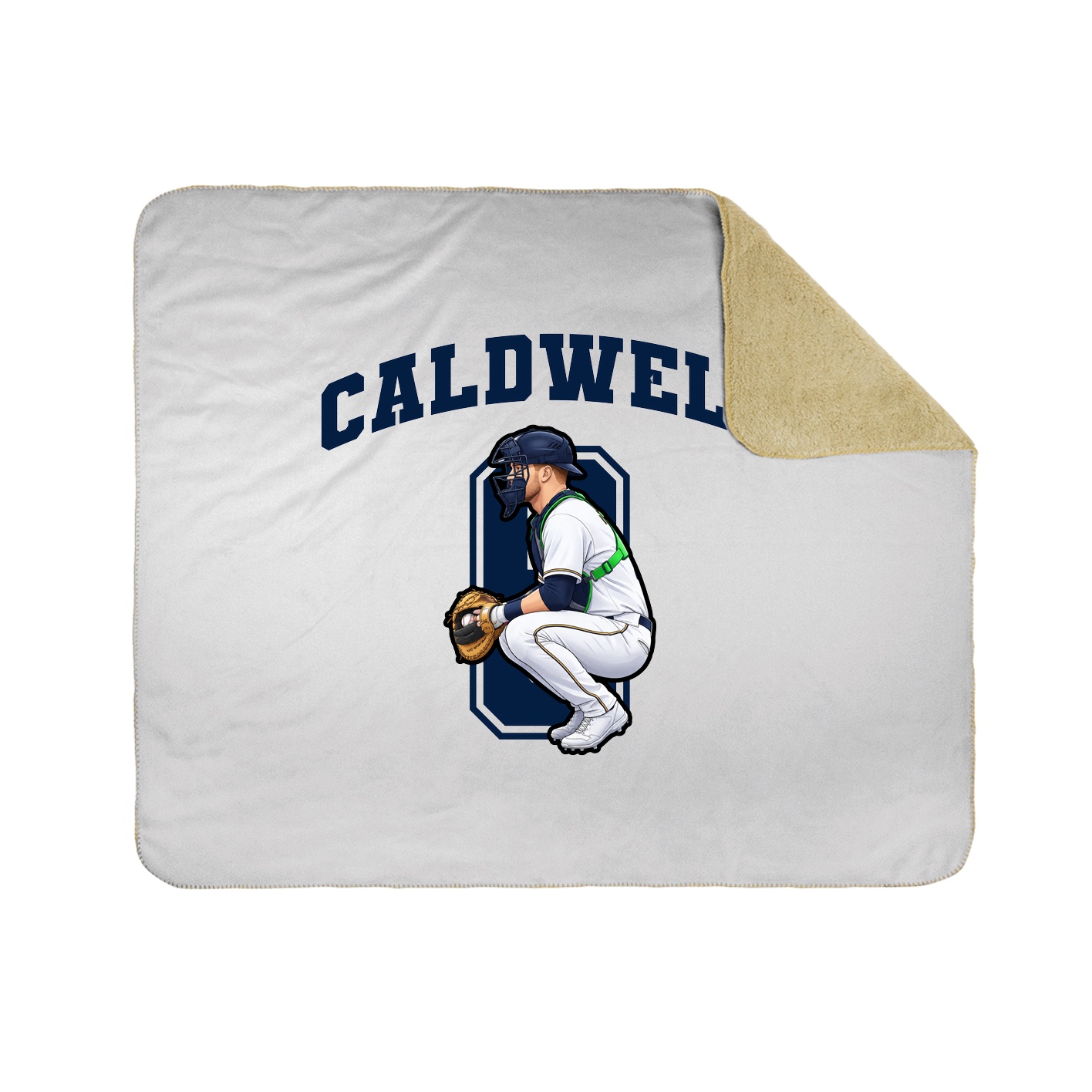 Throw Blanket — Number in White