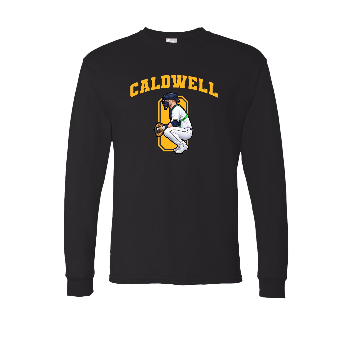 Long Sleeve Tee — Number in Black