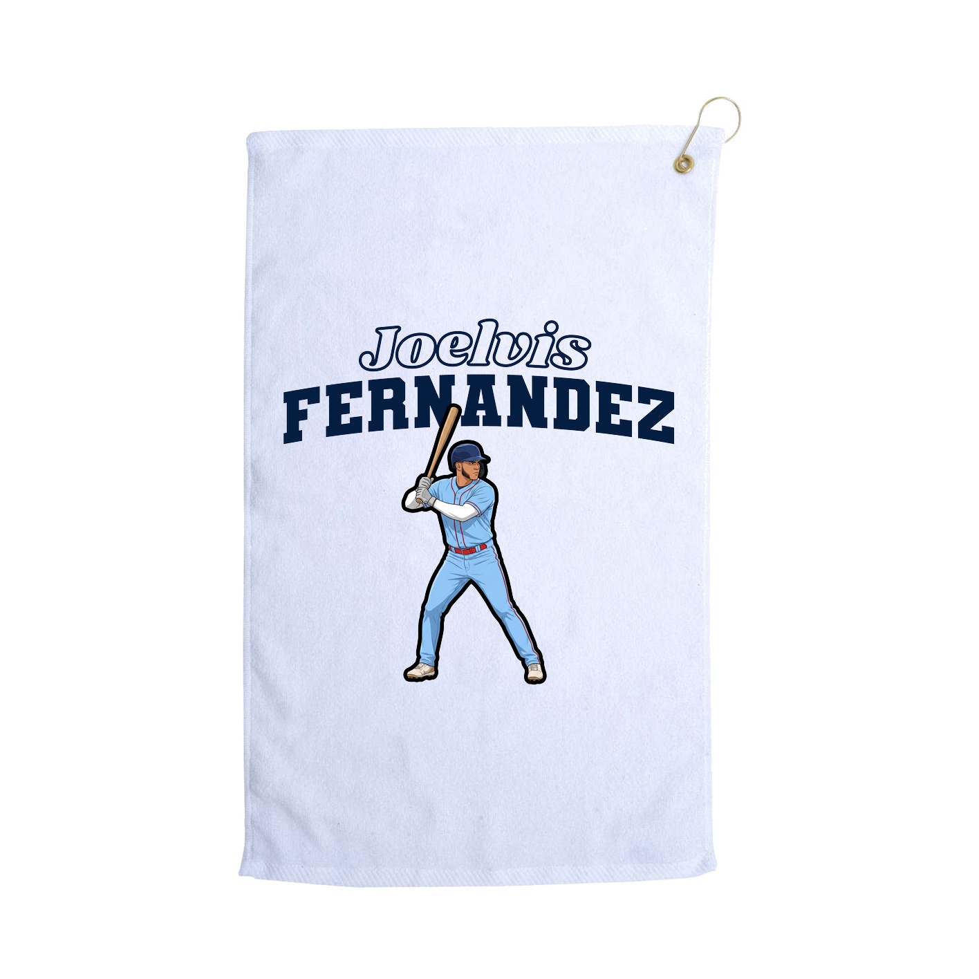 Golf Towel — Name Arch in White