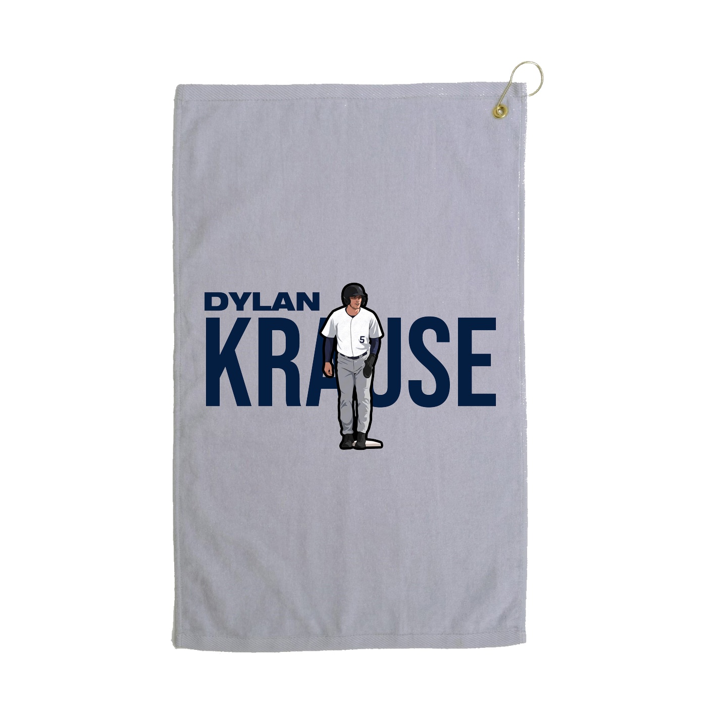 Golf Towel — Player Name in Grey