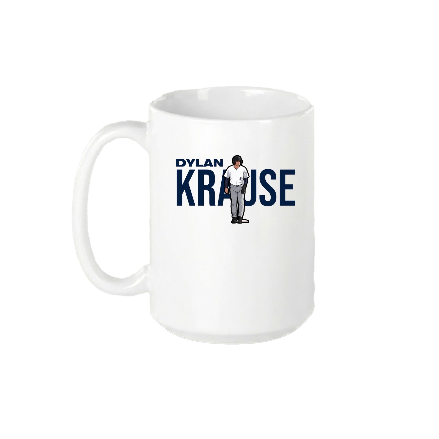 15oz Coffee Mug — Player Name in White