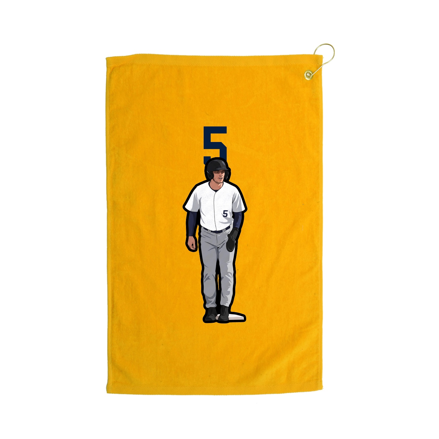 Golf Towel — Number Top in Gold