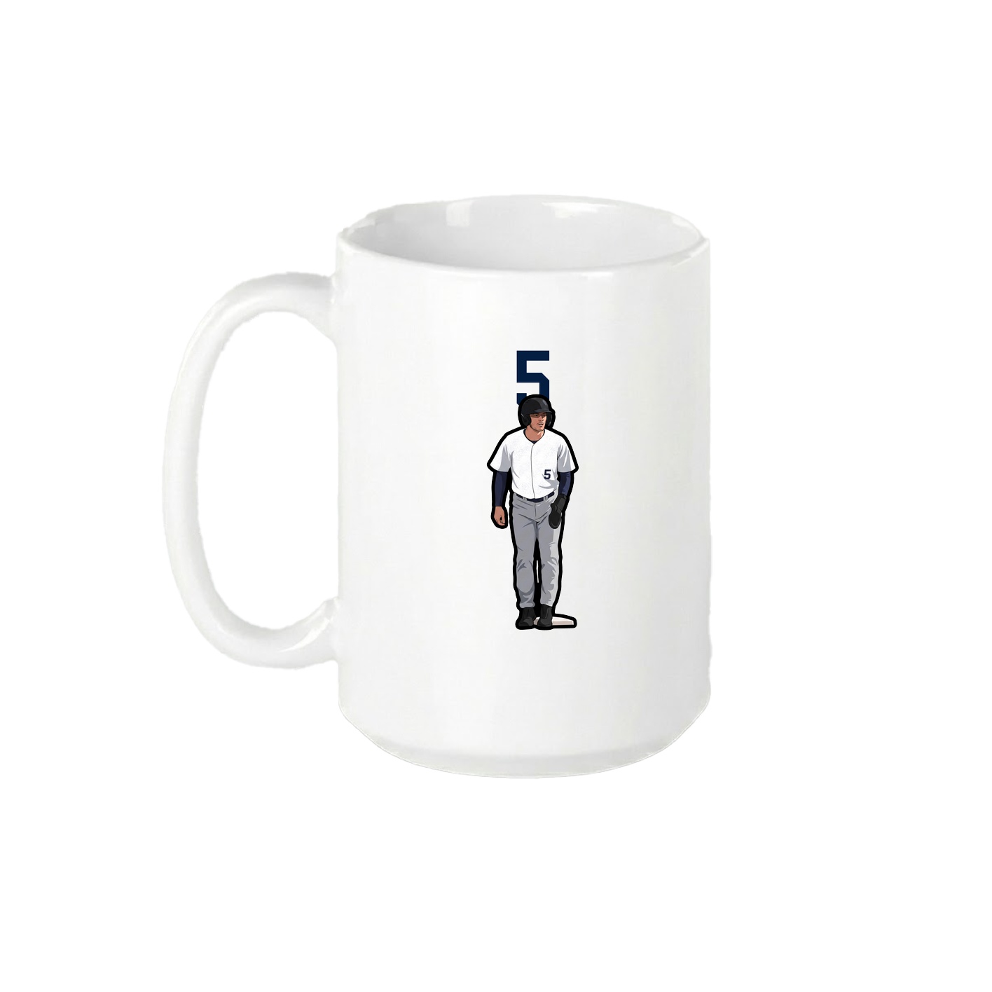15oz Coffee Mug — Number Top in White
