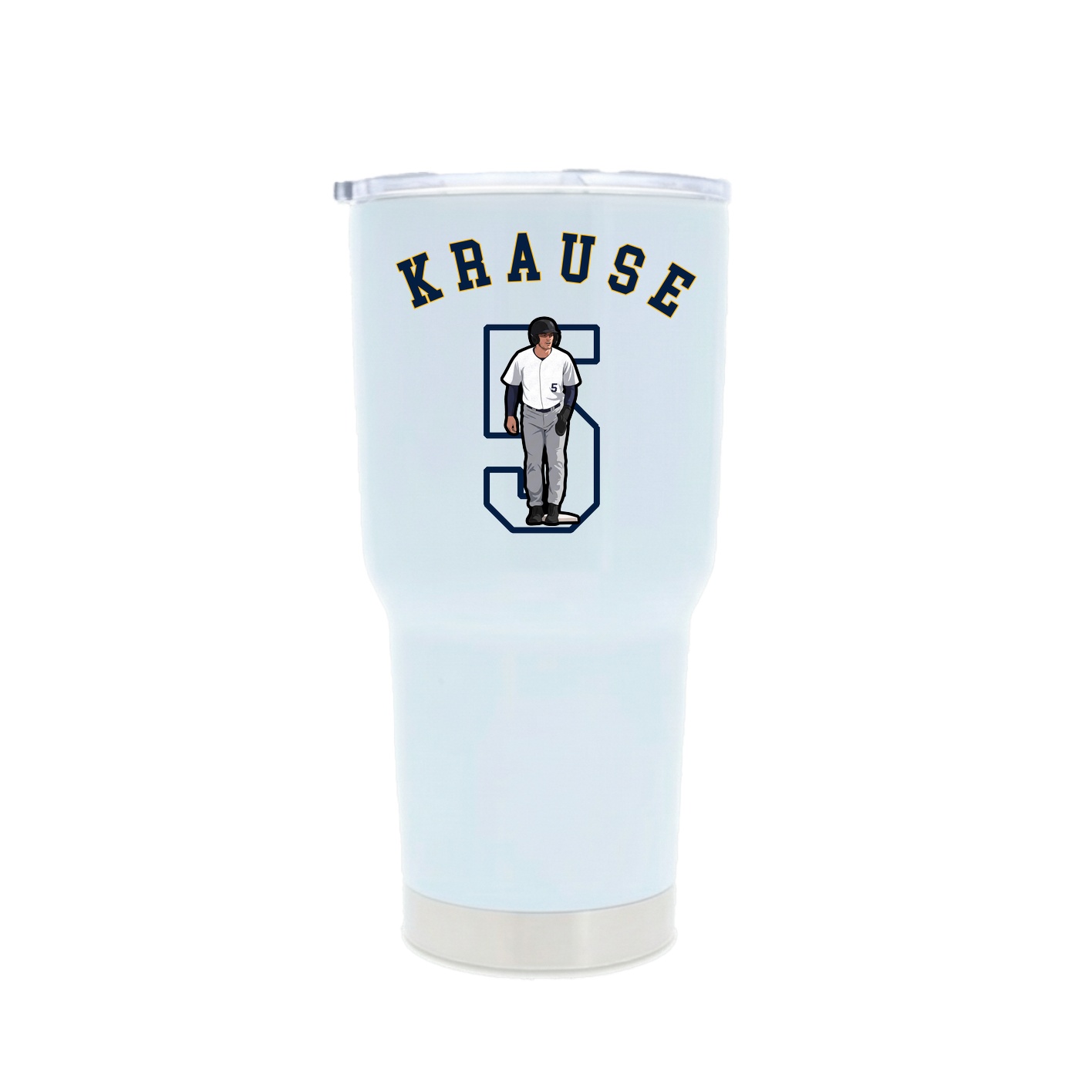 30oz Stainless Steel Tumbler — Shirsey Arch in White