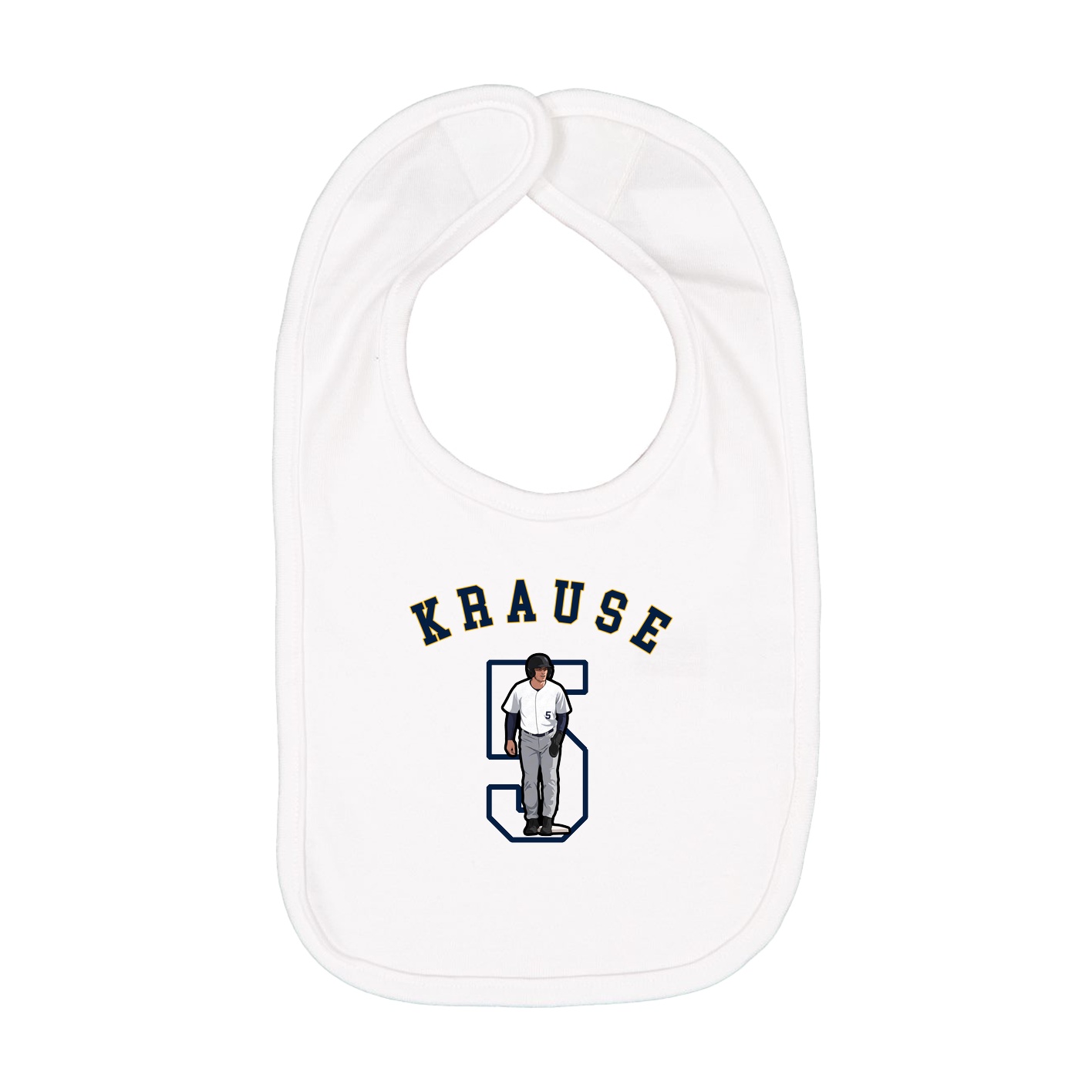 Infant Bib — Shirsey Arch in White
