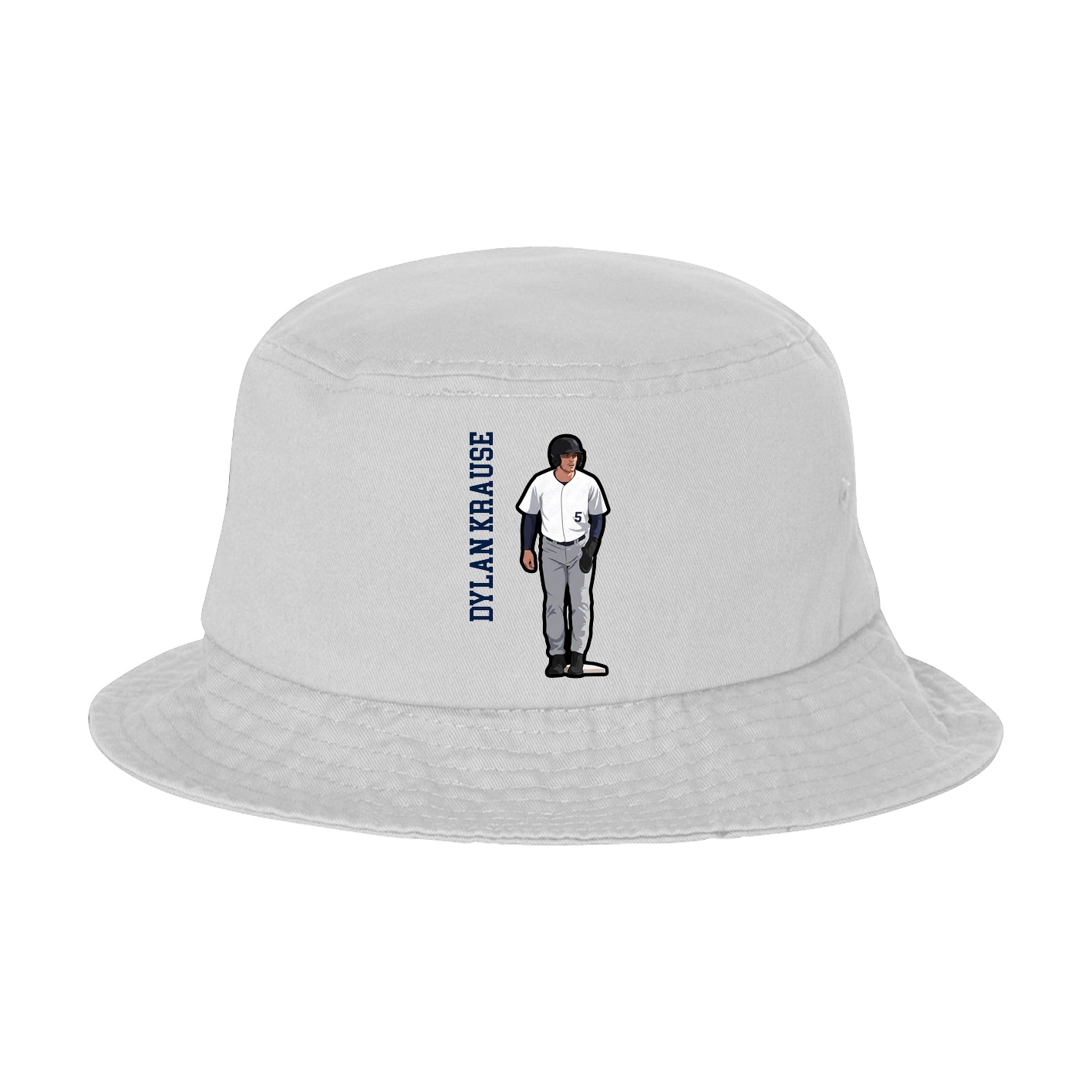 Bucket Cap — Name Vertical in White