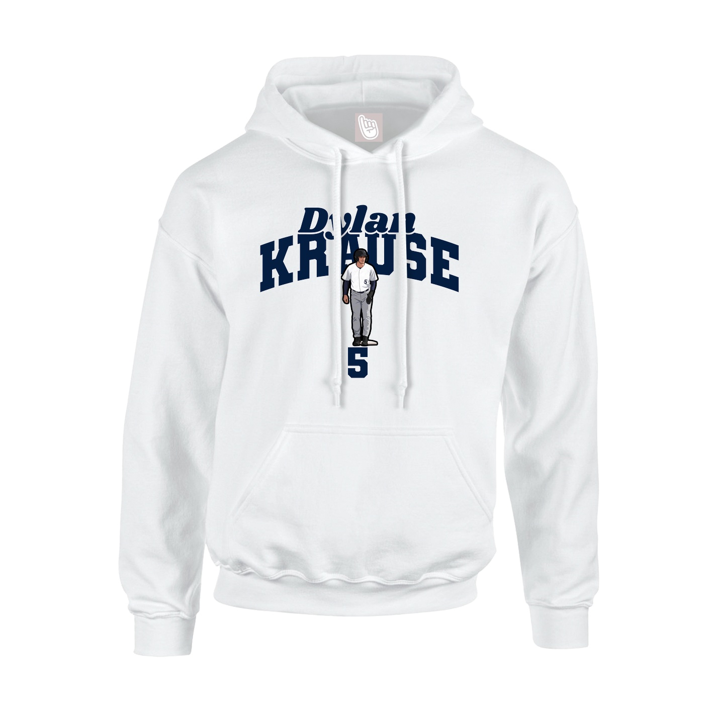 Youth Hoodie — Signature Arch in White