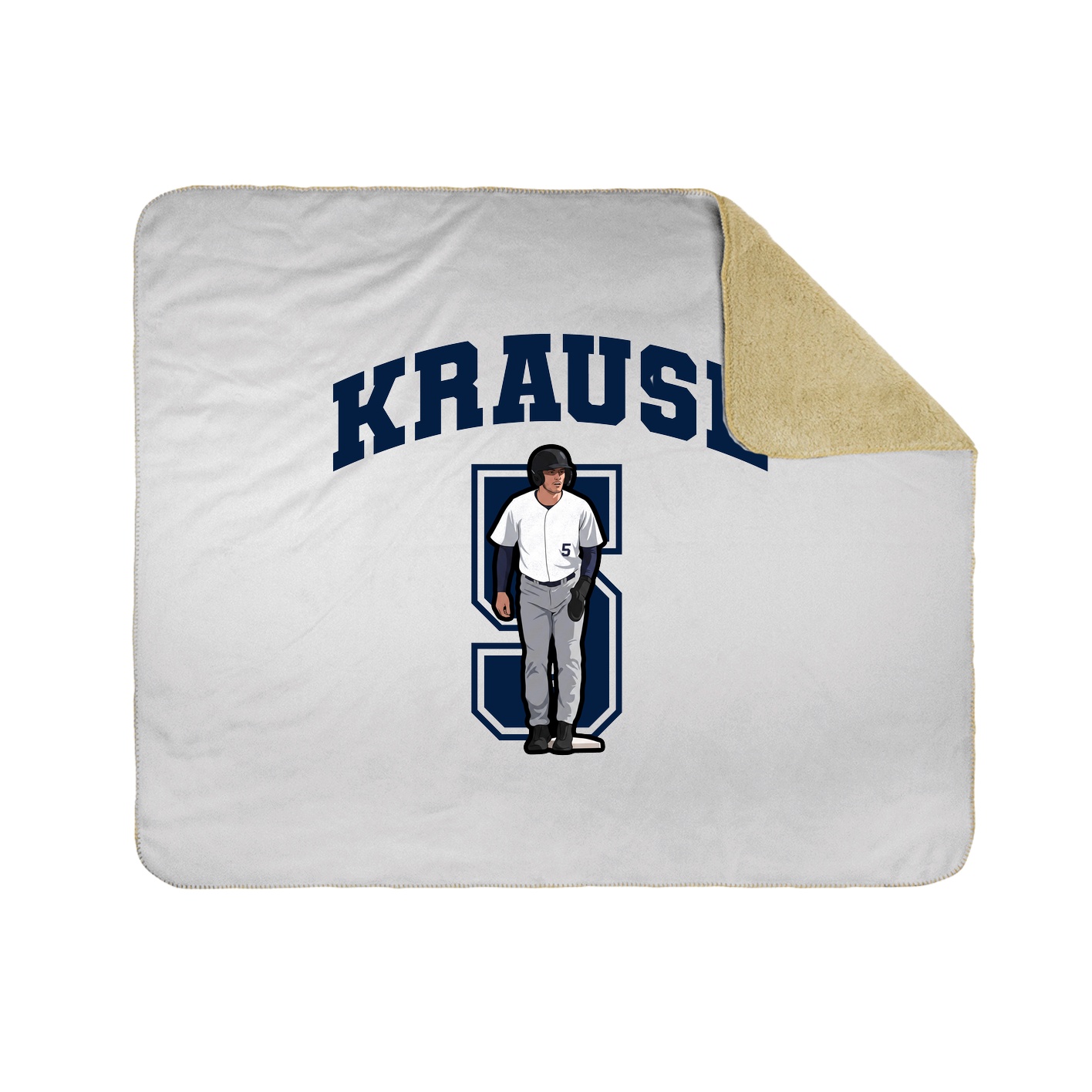 Throw Blanket — Number in White