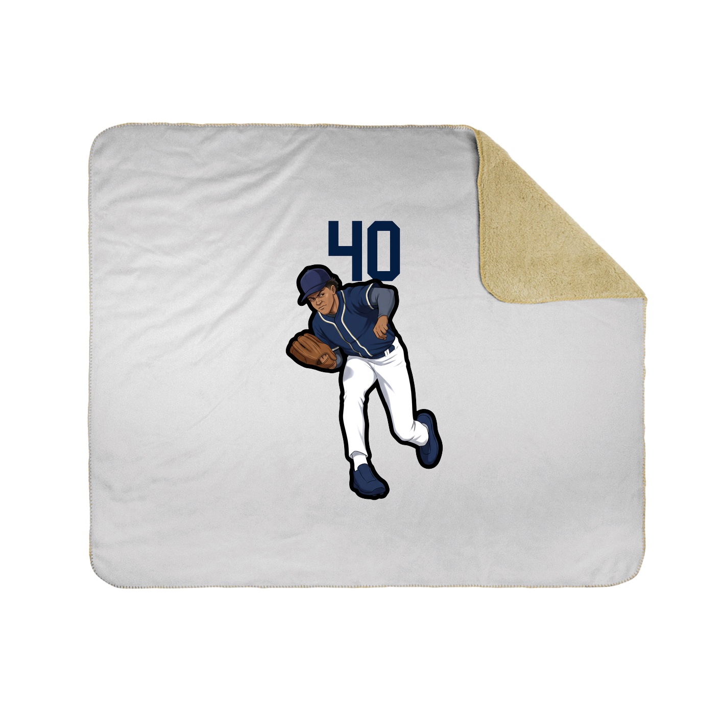 Throw Blanket — Number Top in White