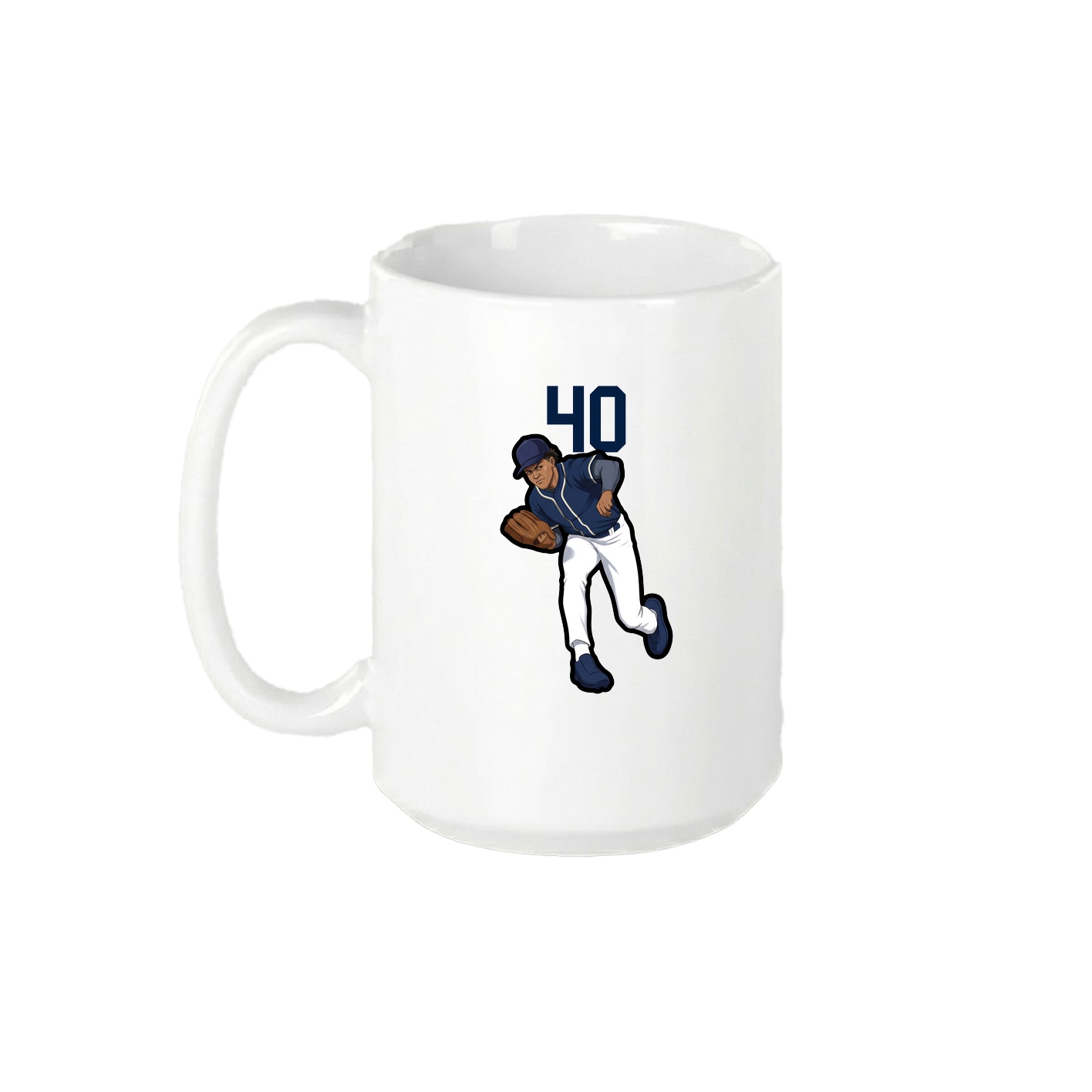 15oz Coffee Mug — Number Top in White