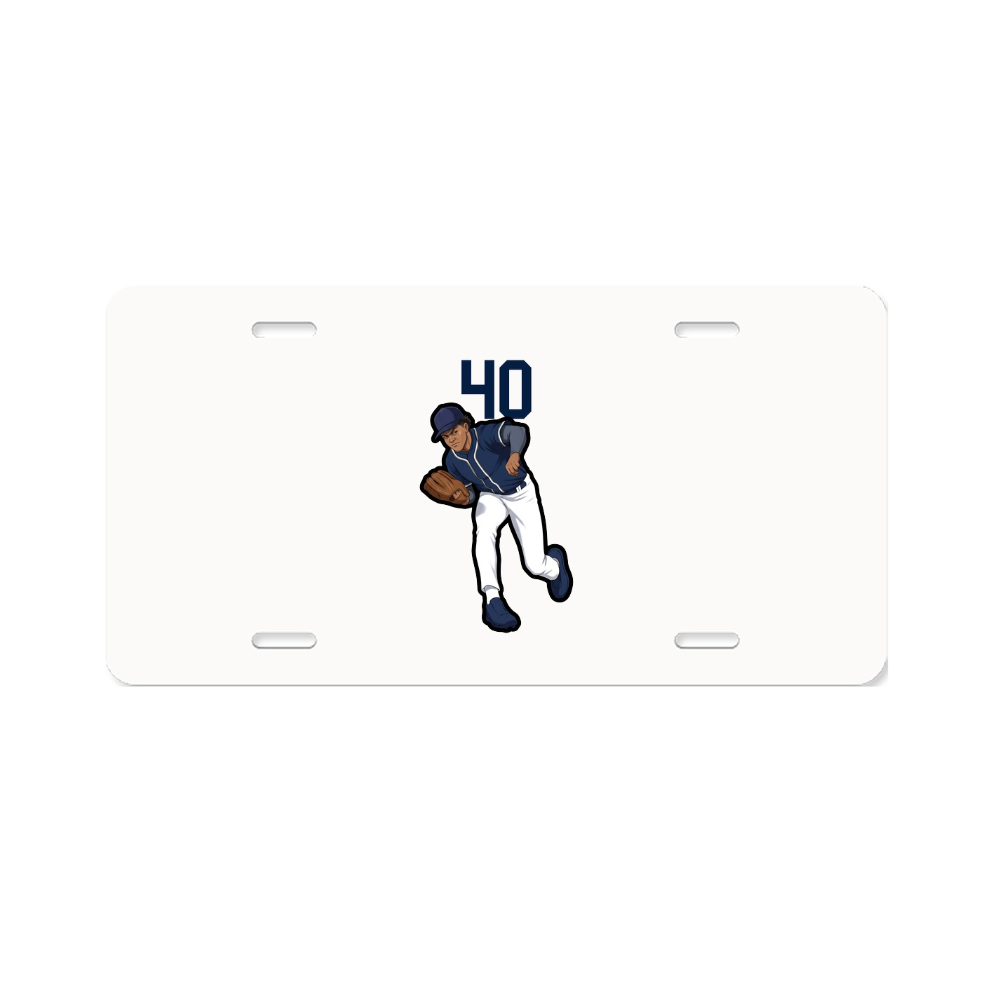 License Plate — Number Top in Classic