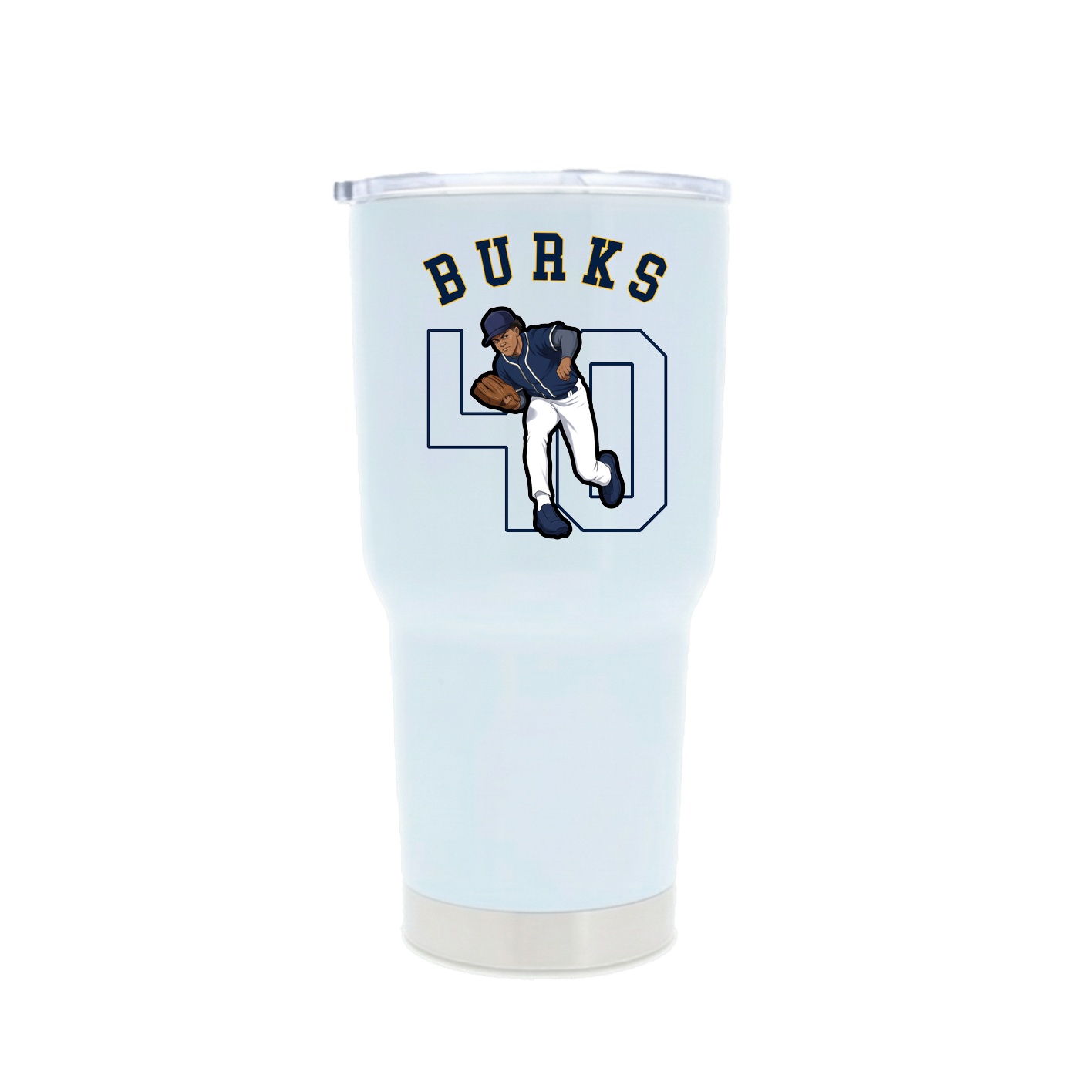 30oz Stainless Steel Tumbler — Shirsey Arch in White
