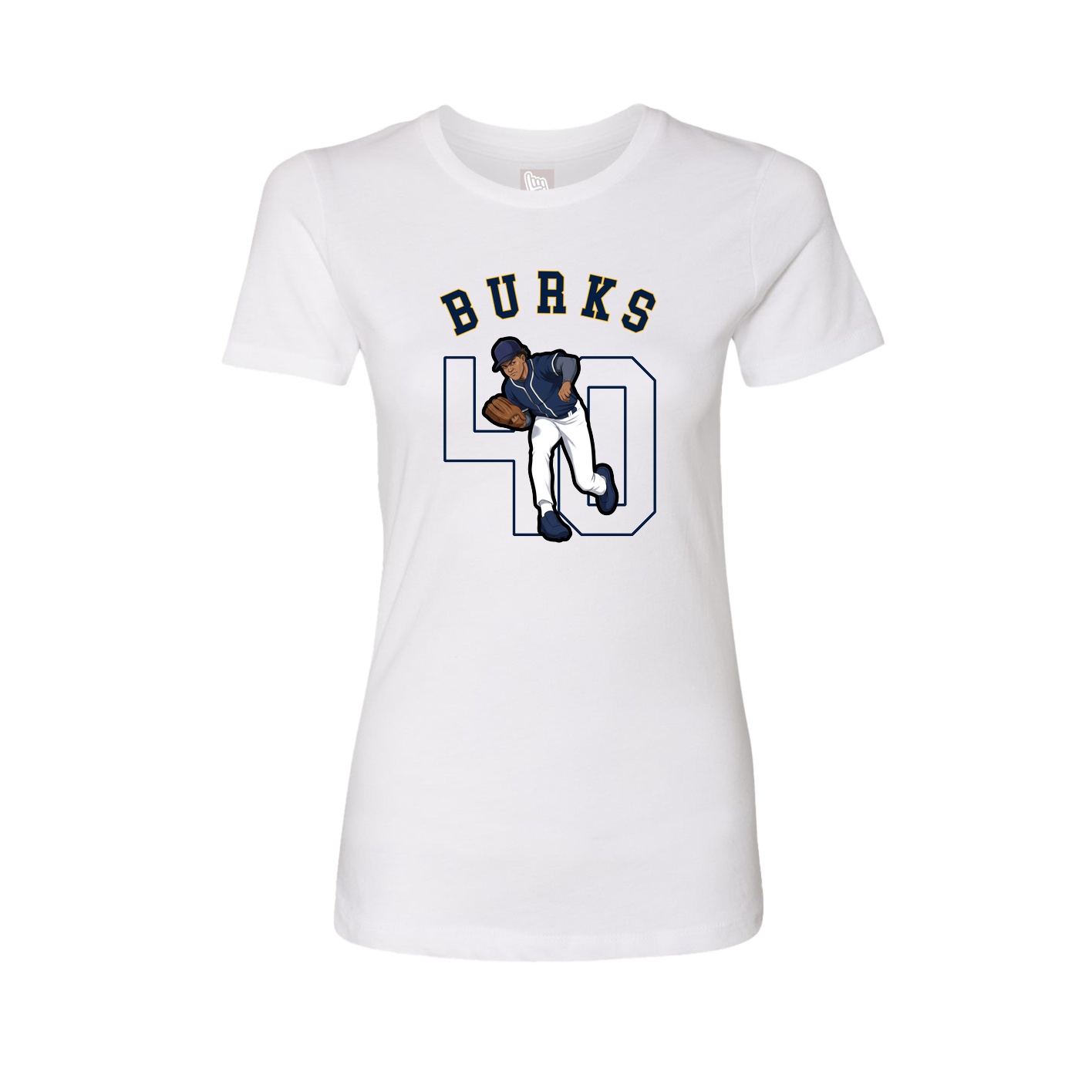 Fitted Women's Tee — Shirsey Arch in White