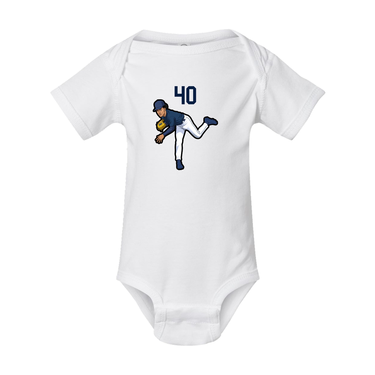 Baby Onesie — Number Top in White