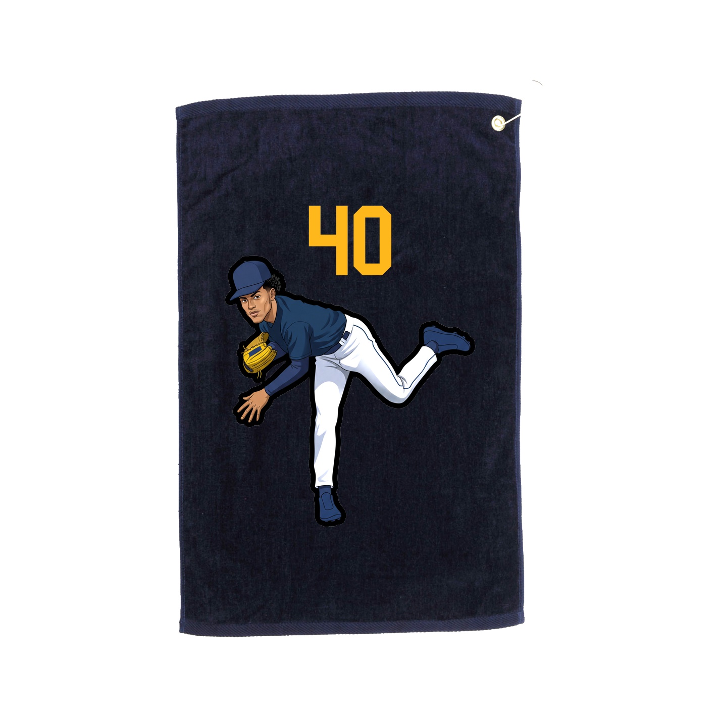 Golf Towel — Number Top in Navy