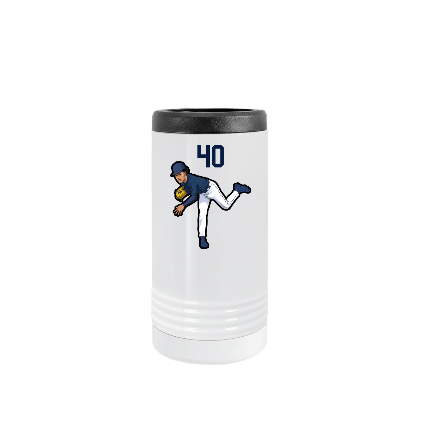 Slim Beverage Holder — Number Top in White