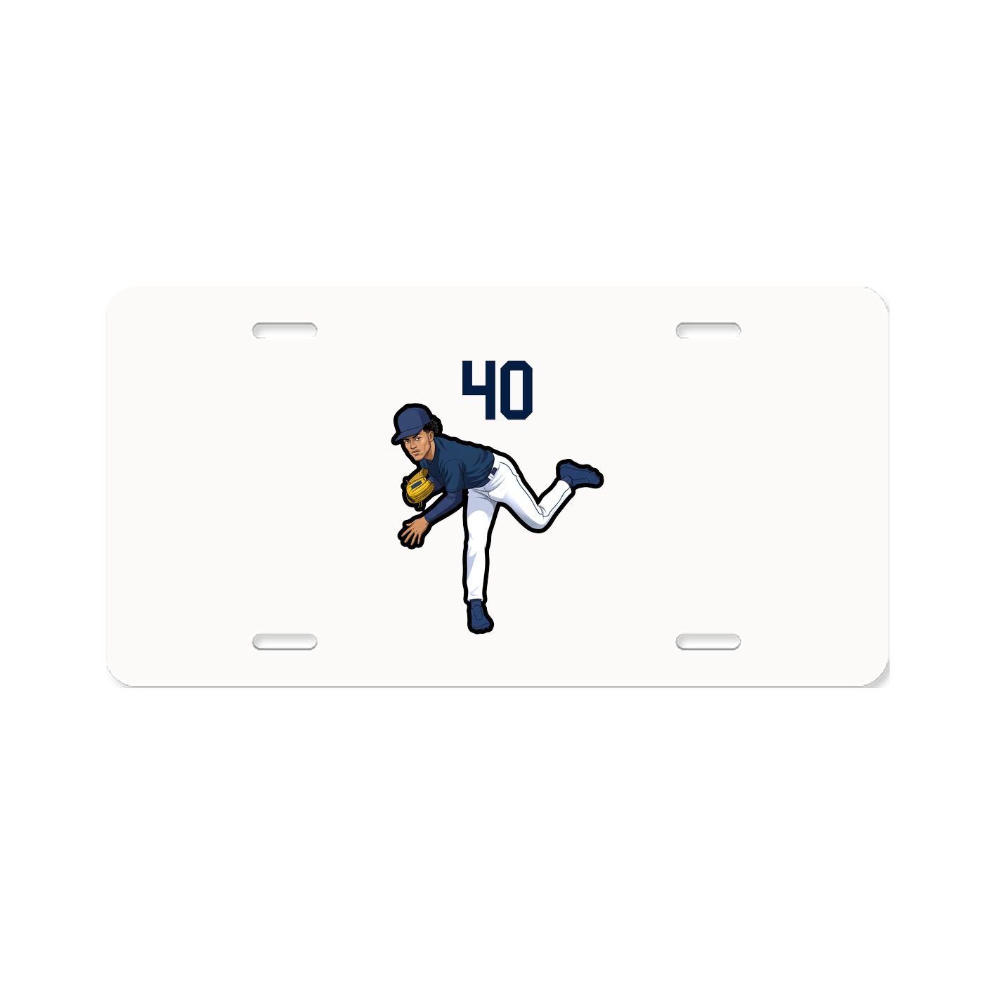License Plate — Number Top in Classic