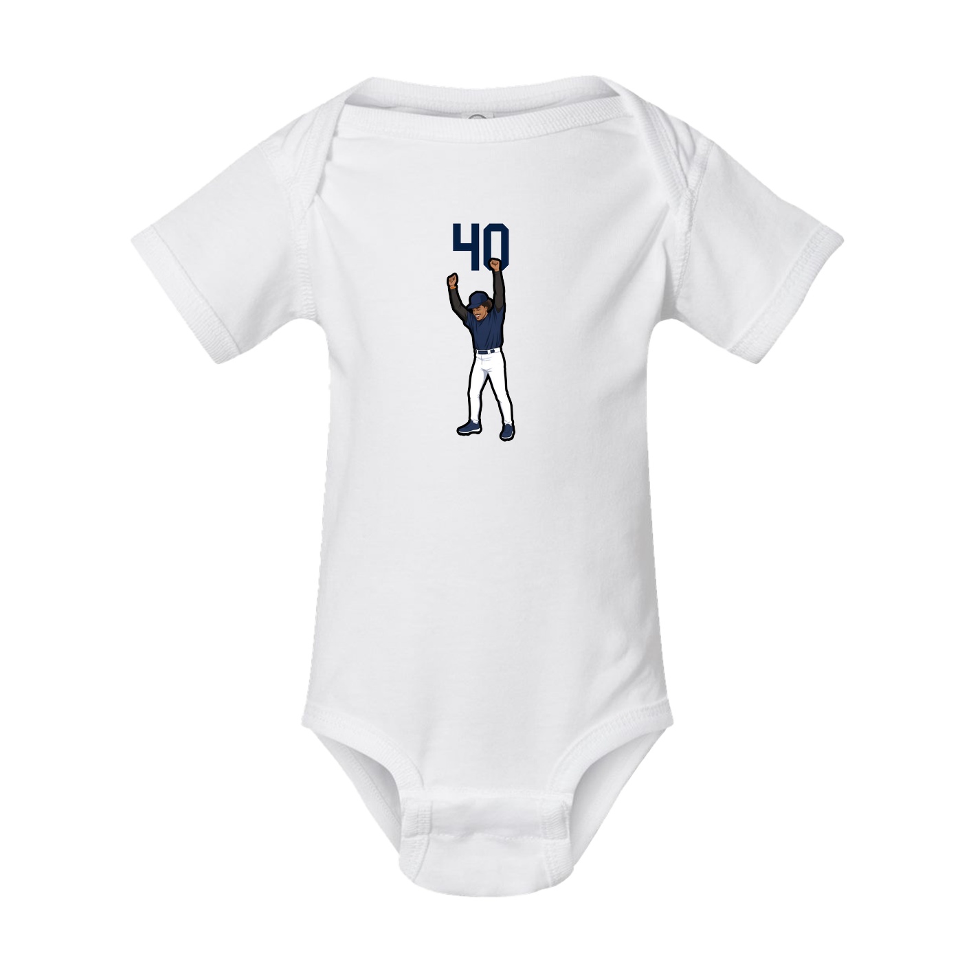 Baby Onesie — Number Top in White