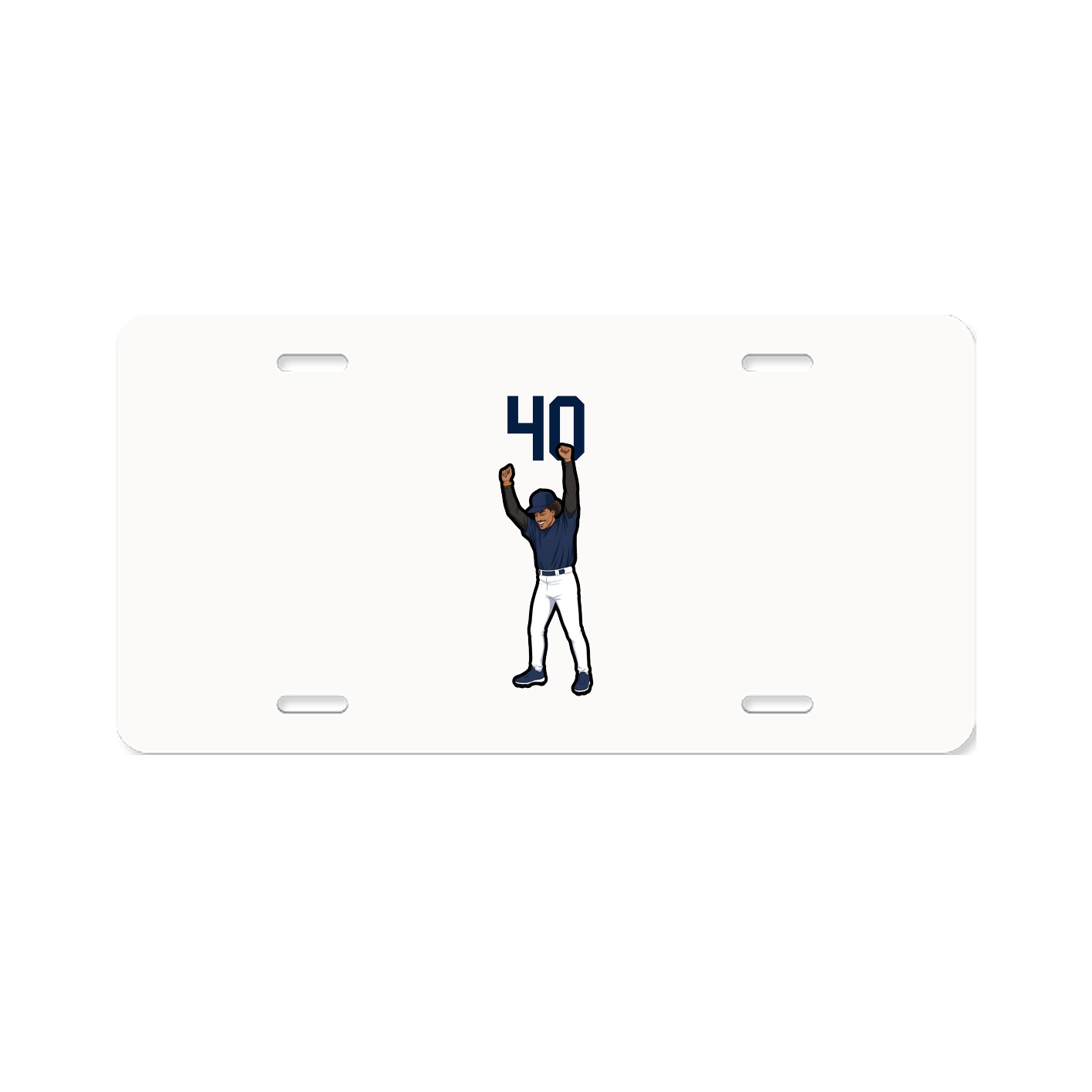 License Plate — Number Top in Classic