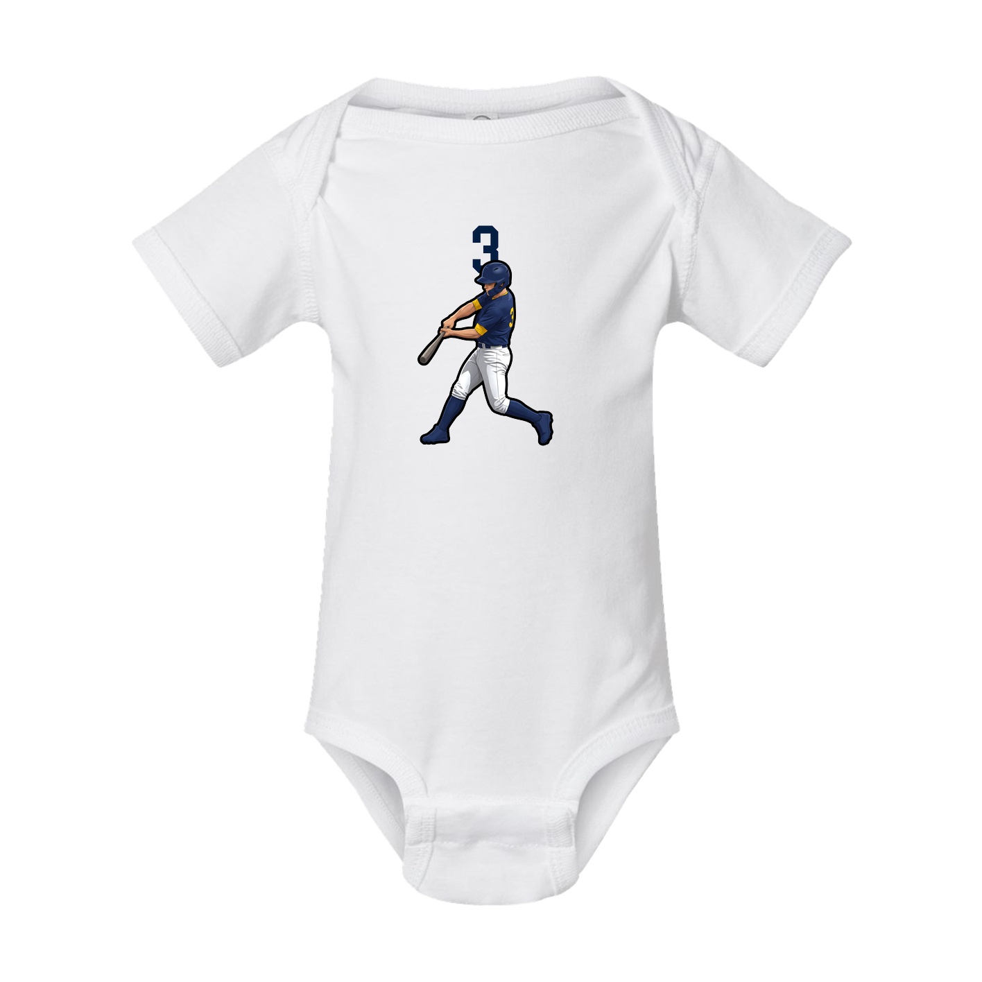 Baby Onesie — Number Top in White
