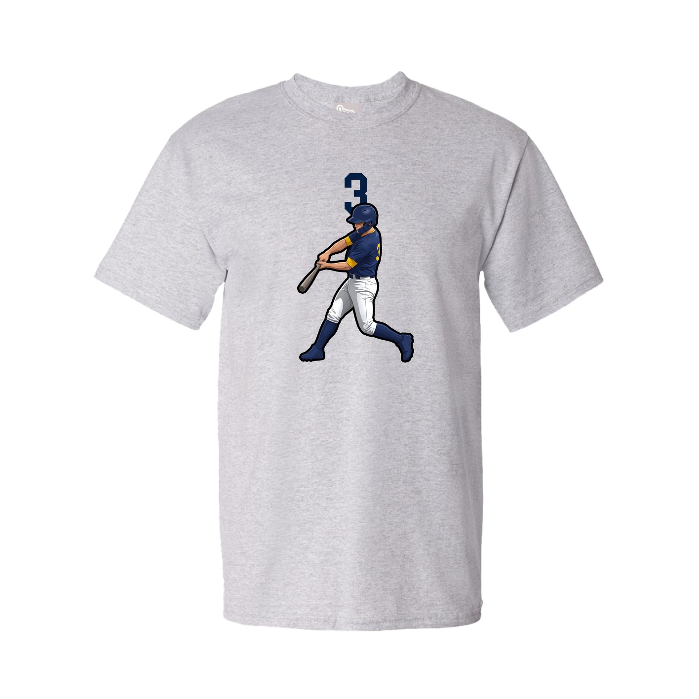 Youth Tee — Number Top in Grey