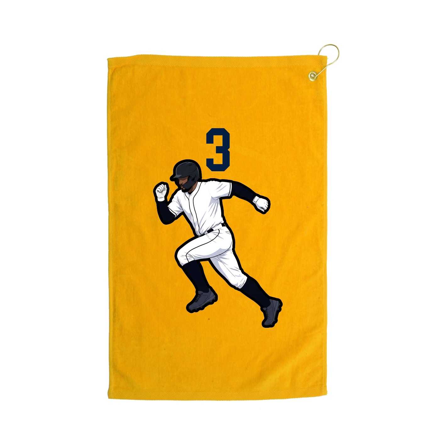 Golf Towel — Number Top in Gold