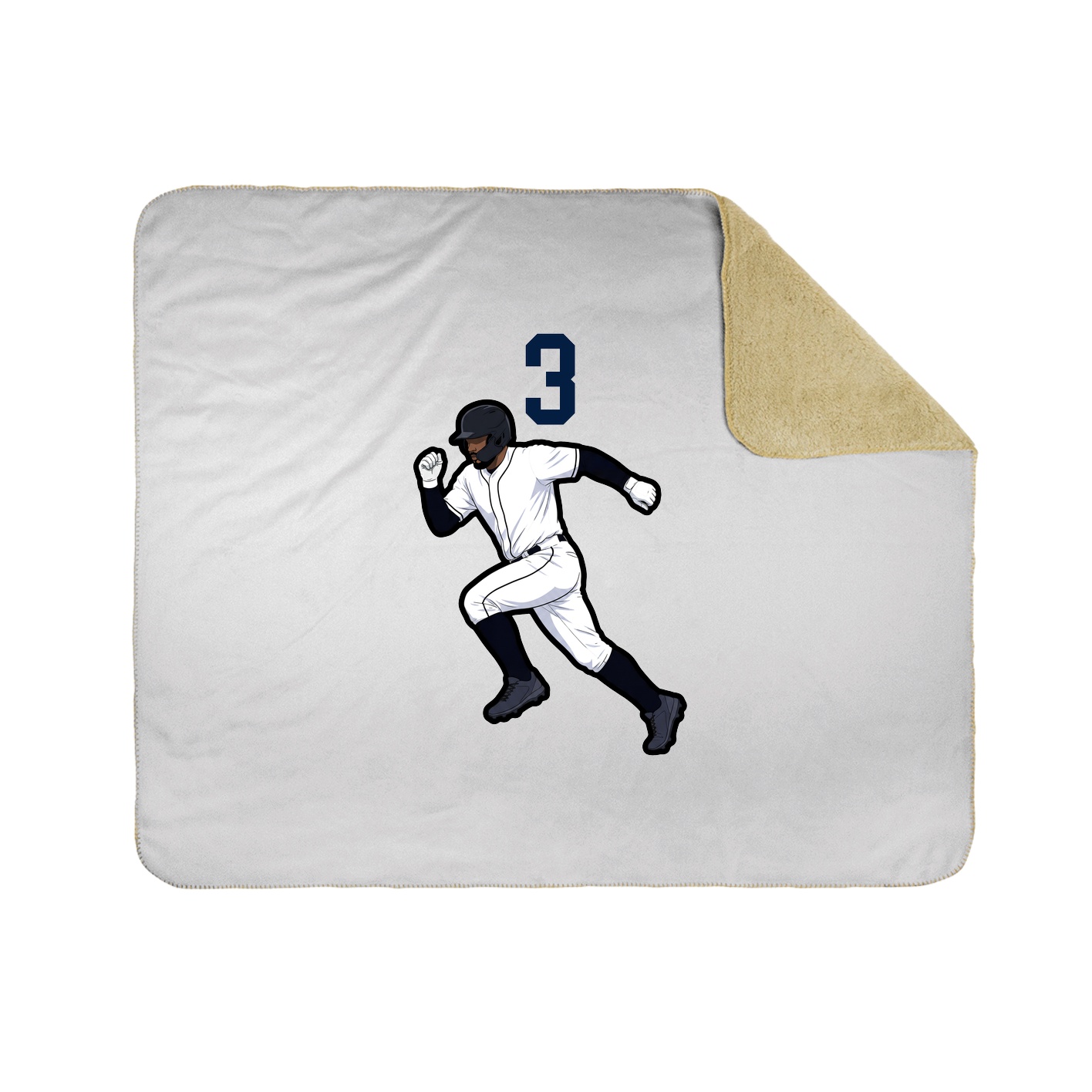 Throw Blanket — Number Top in White
