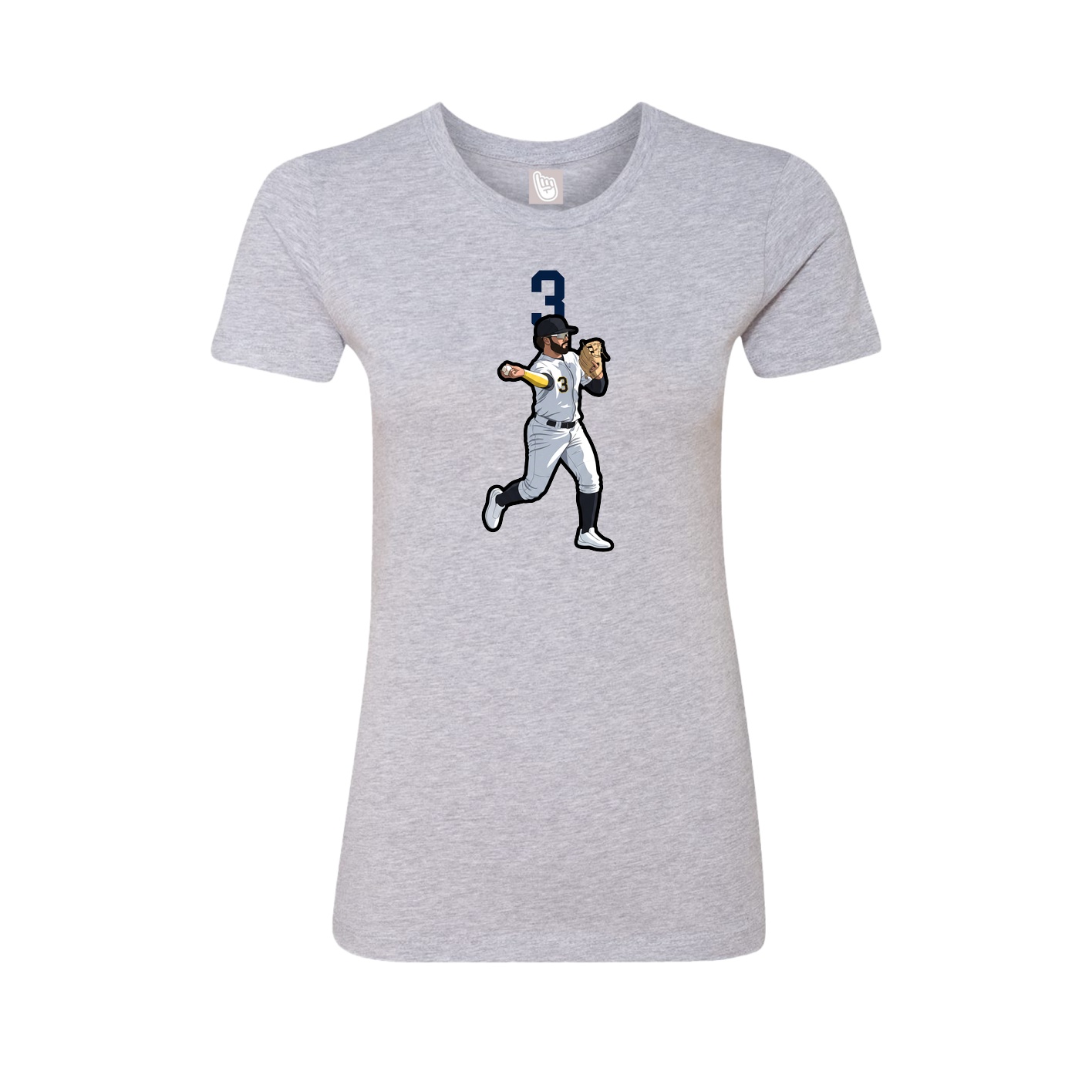 Womens Tee — Number Top in Grey