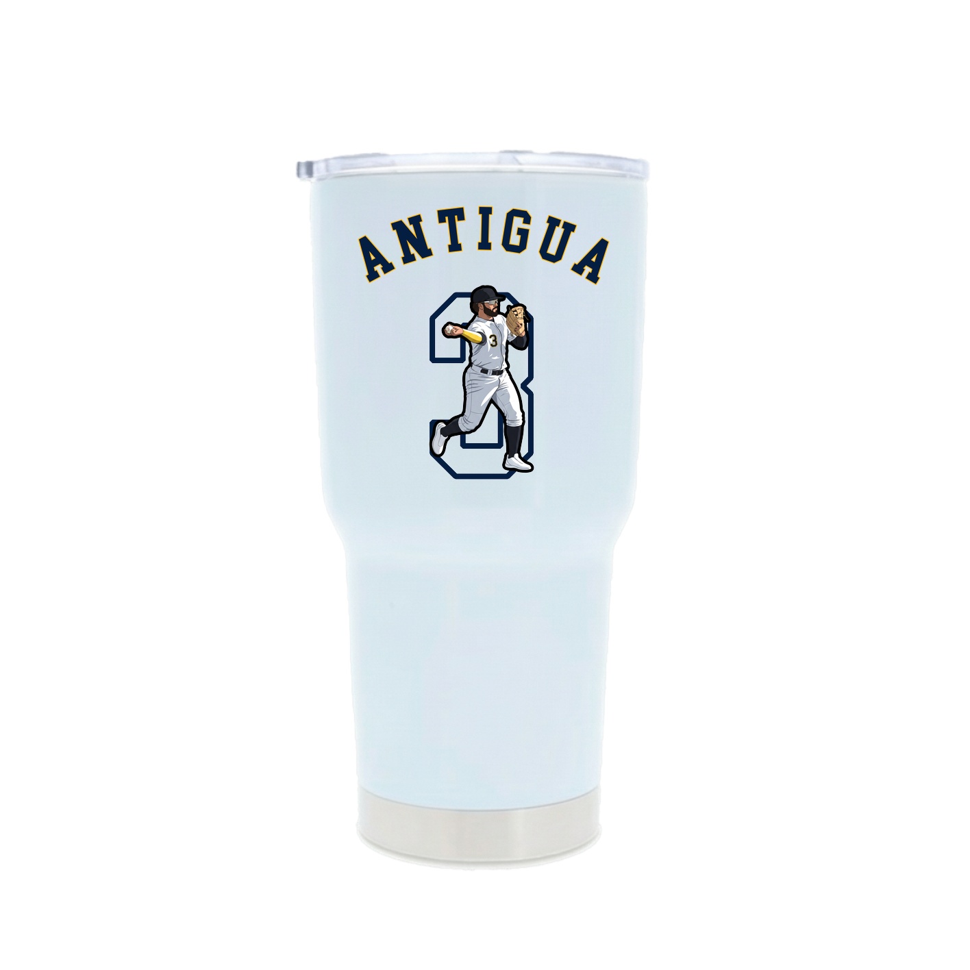 30oz Stainless Steel Tumbler — Shirsey Arch in White