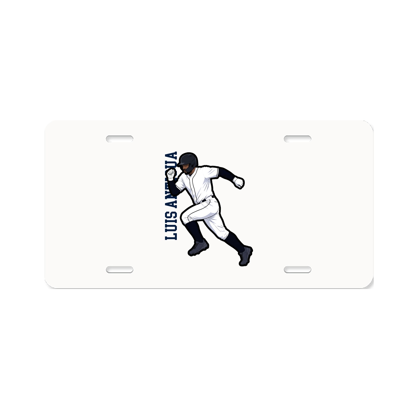 License Plate — Name Vertical in Classic