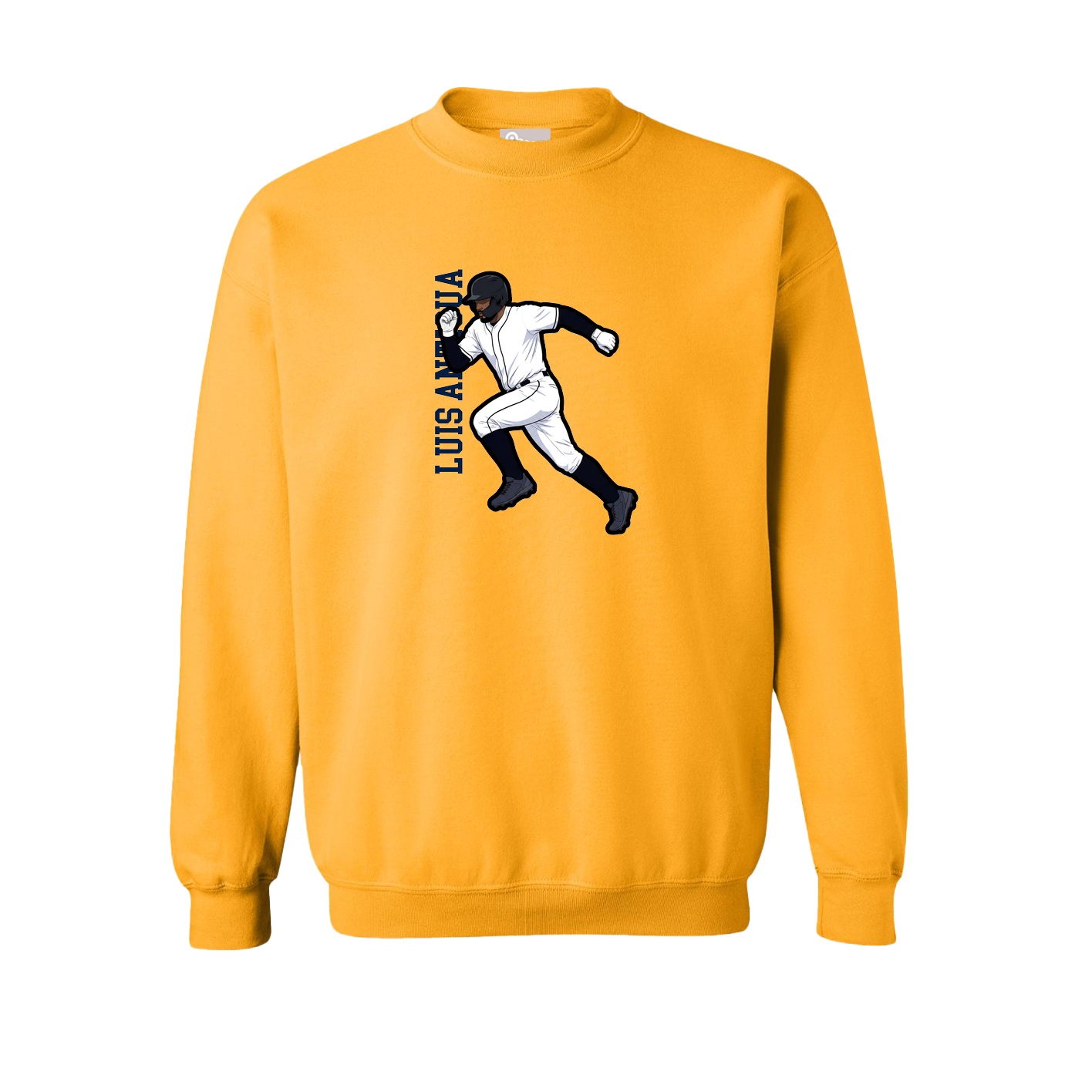 Fleece Crew — Name Vertical in Gold