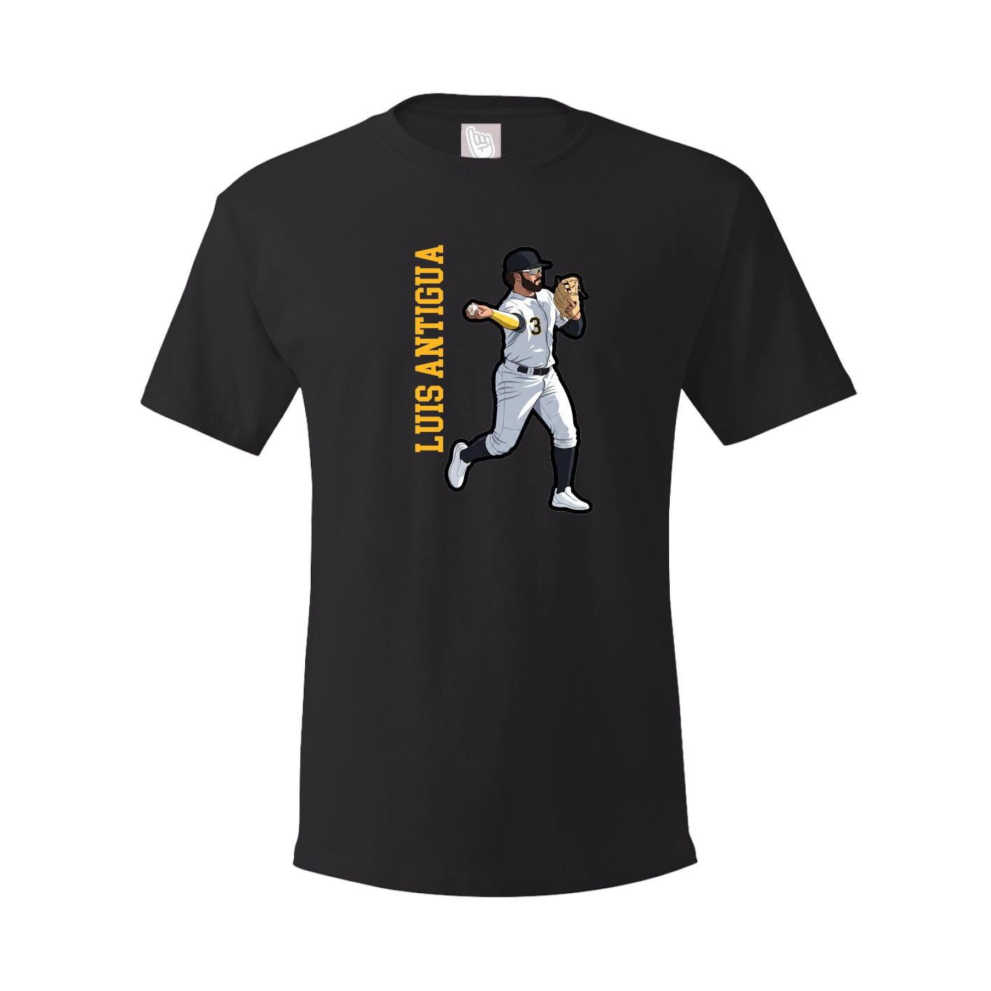 Tee — Name Vertical in Black