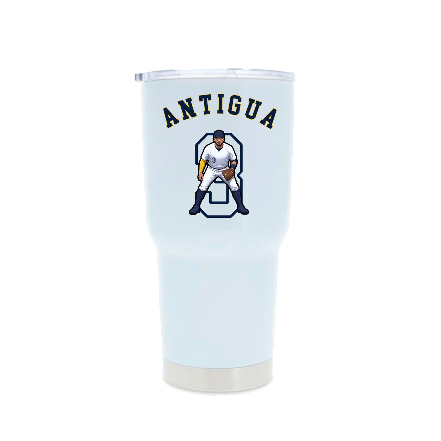 30oz Stainless Steel Tumbler — Shirsey Arch in White