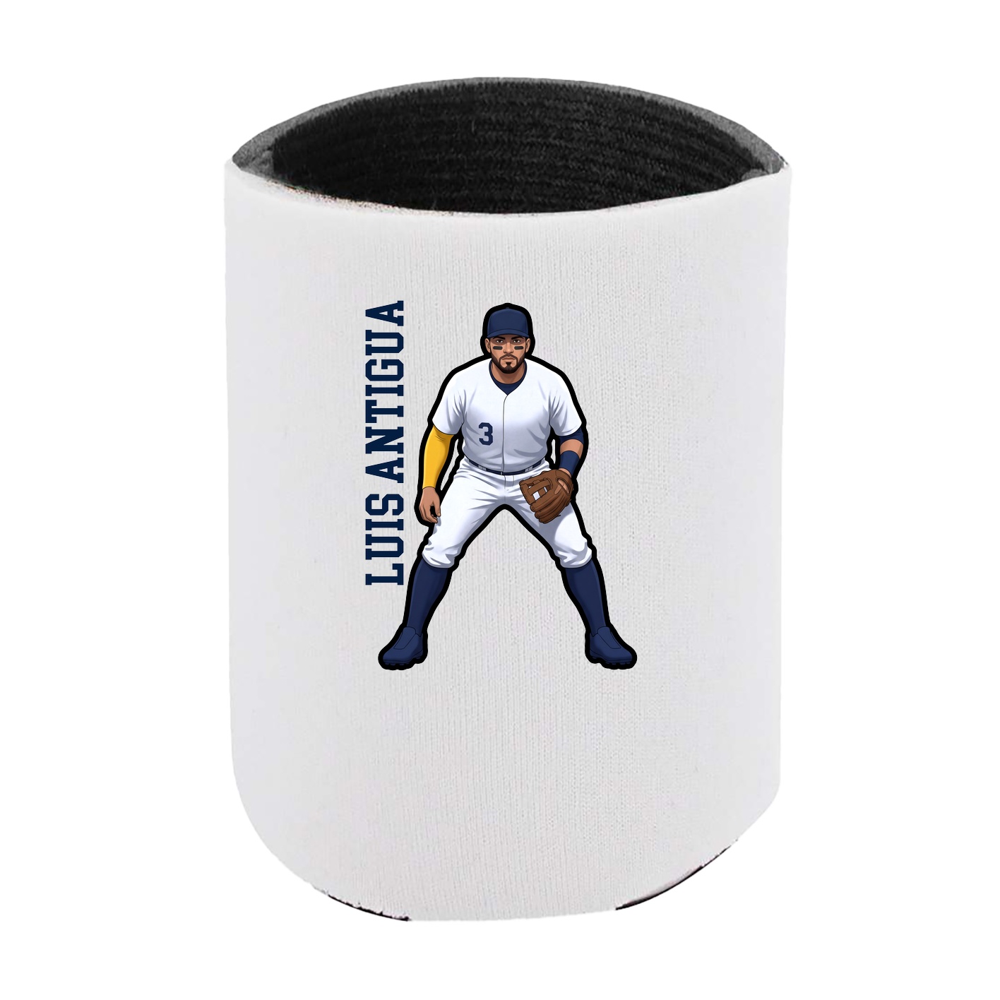 Can Holder — Name Vertical in White