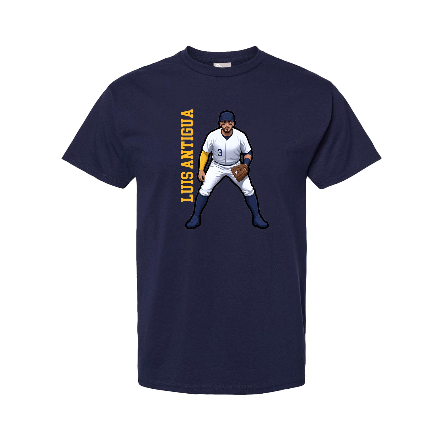 Tee — Name Vertical in Navy
