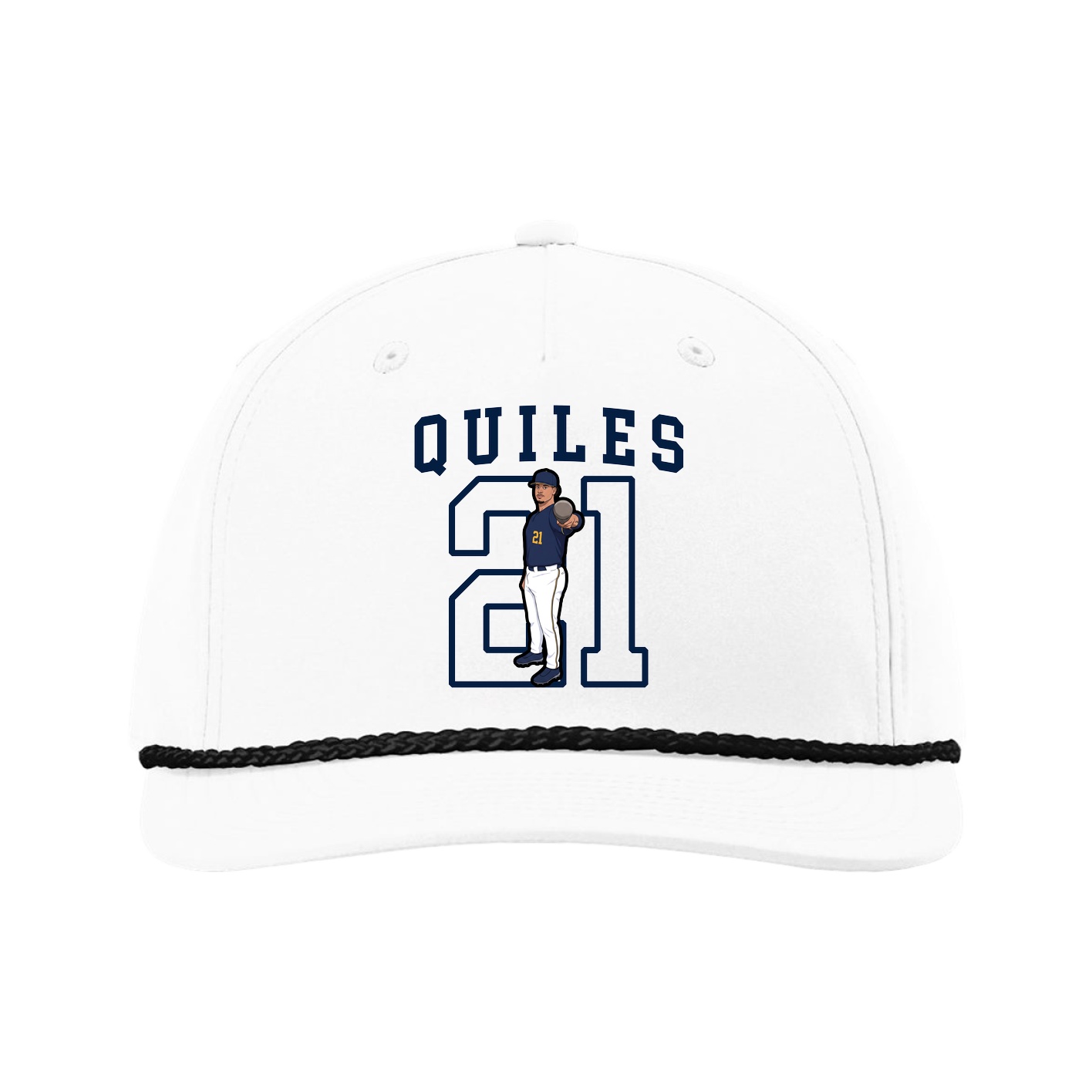 Five-Panel Classic Rope Cap — Shirsey in White