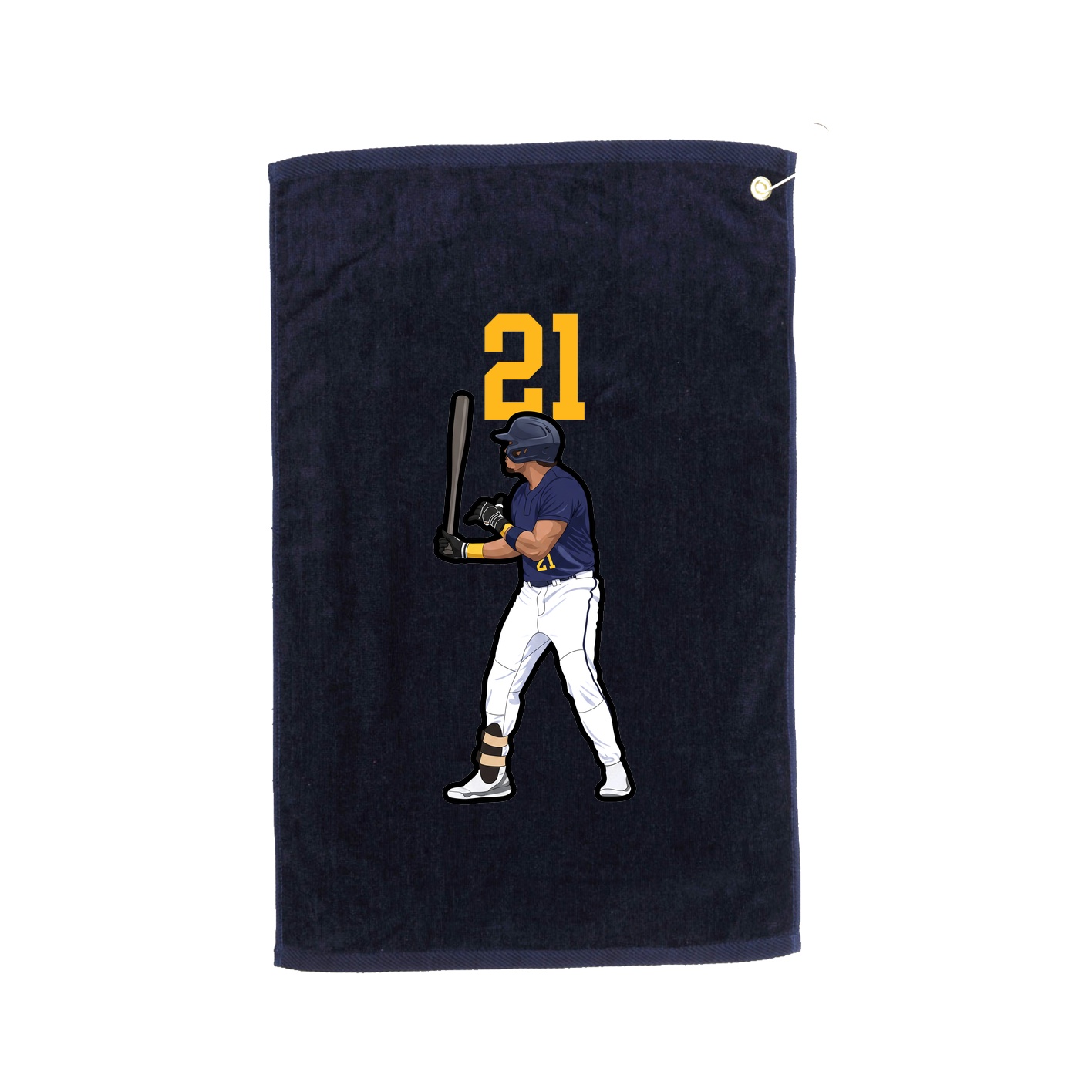 Golf Towel — Number Top in Navy