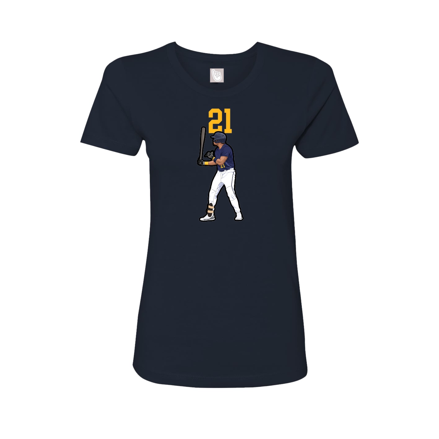 Womens Tee — Number Top in Navy