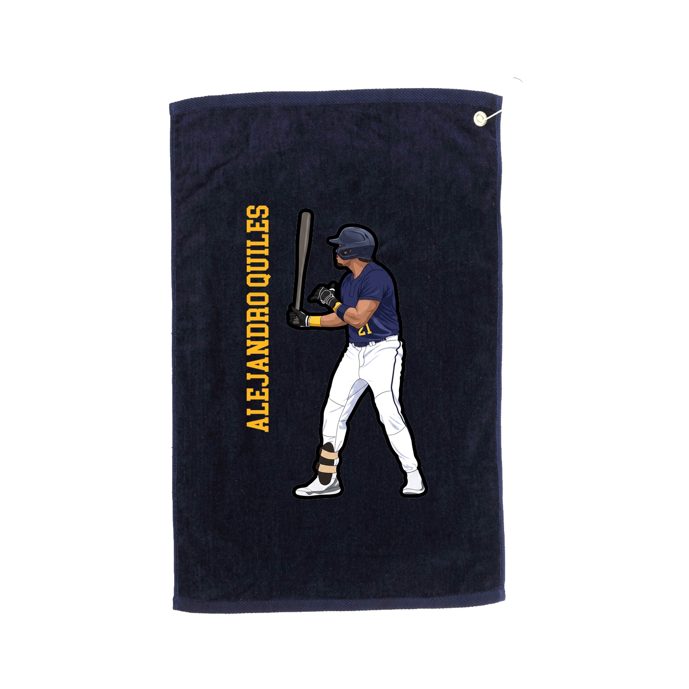 Golf Towel — Name Vertical in Navy