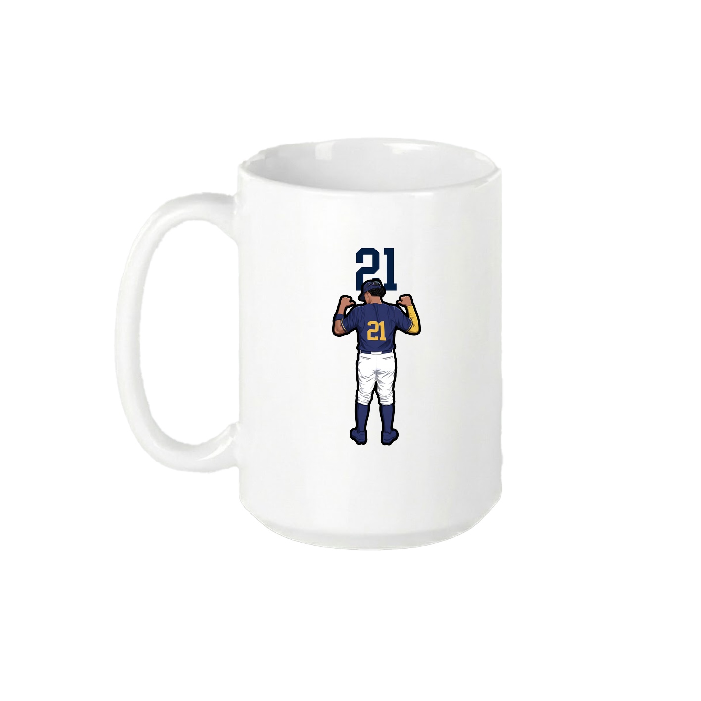 15oz Coffee Mug — Number Top in White