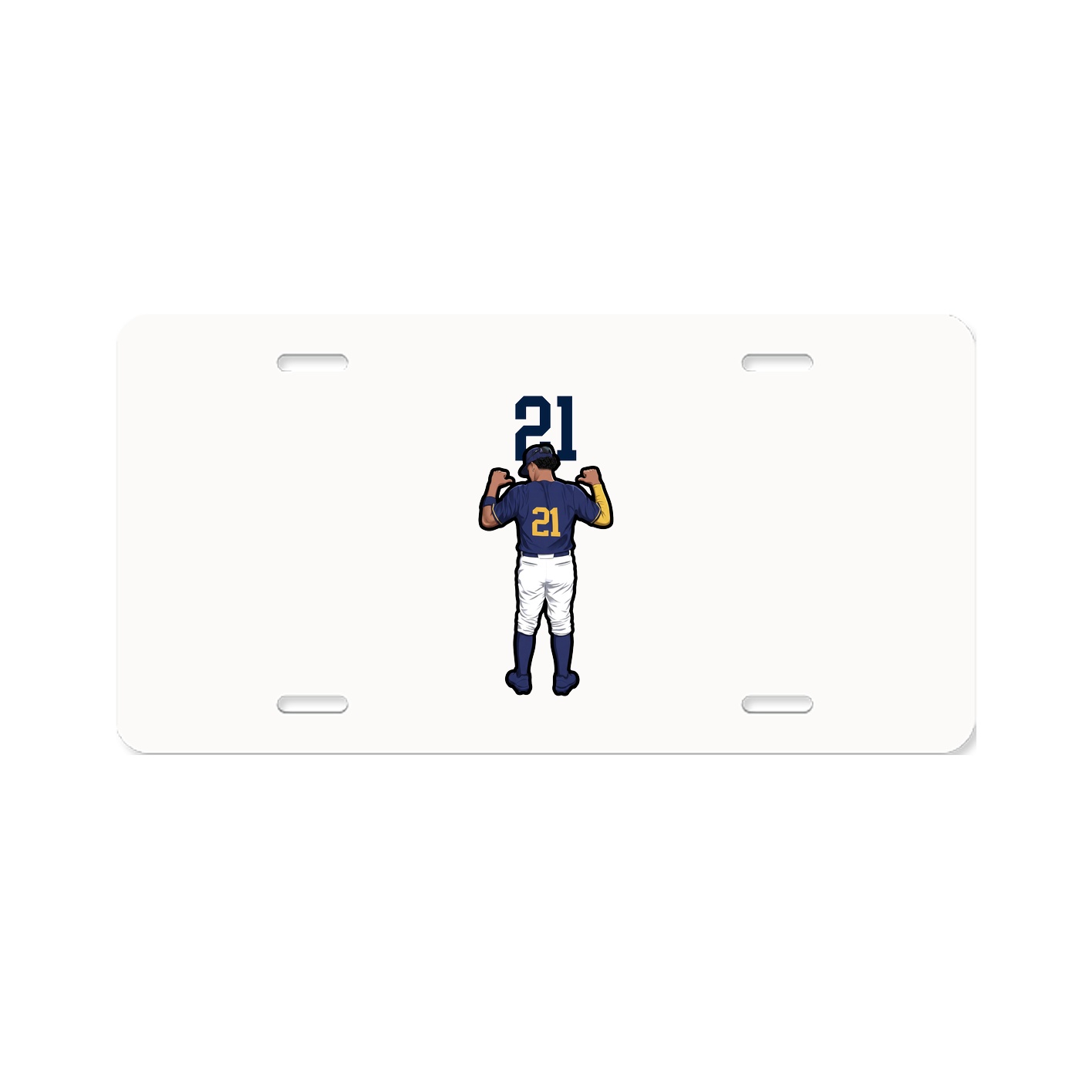 License Plate — Number Top in Classic